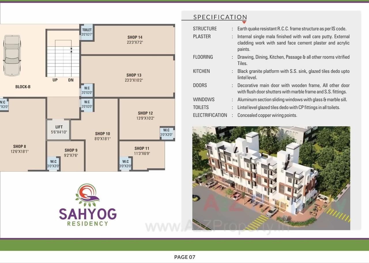 Layout of real estate project Sahyog Residency located at Singrva, Ahmedabad, Gujarat