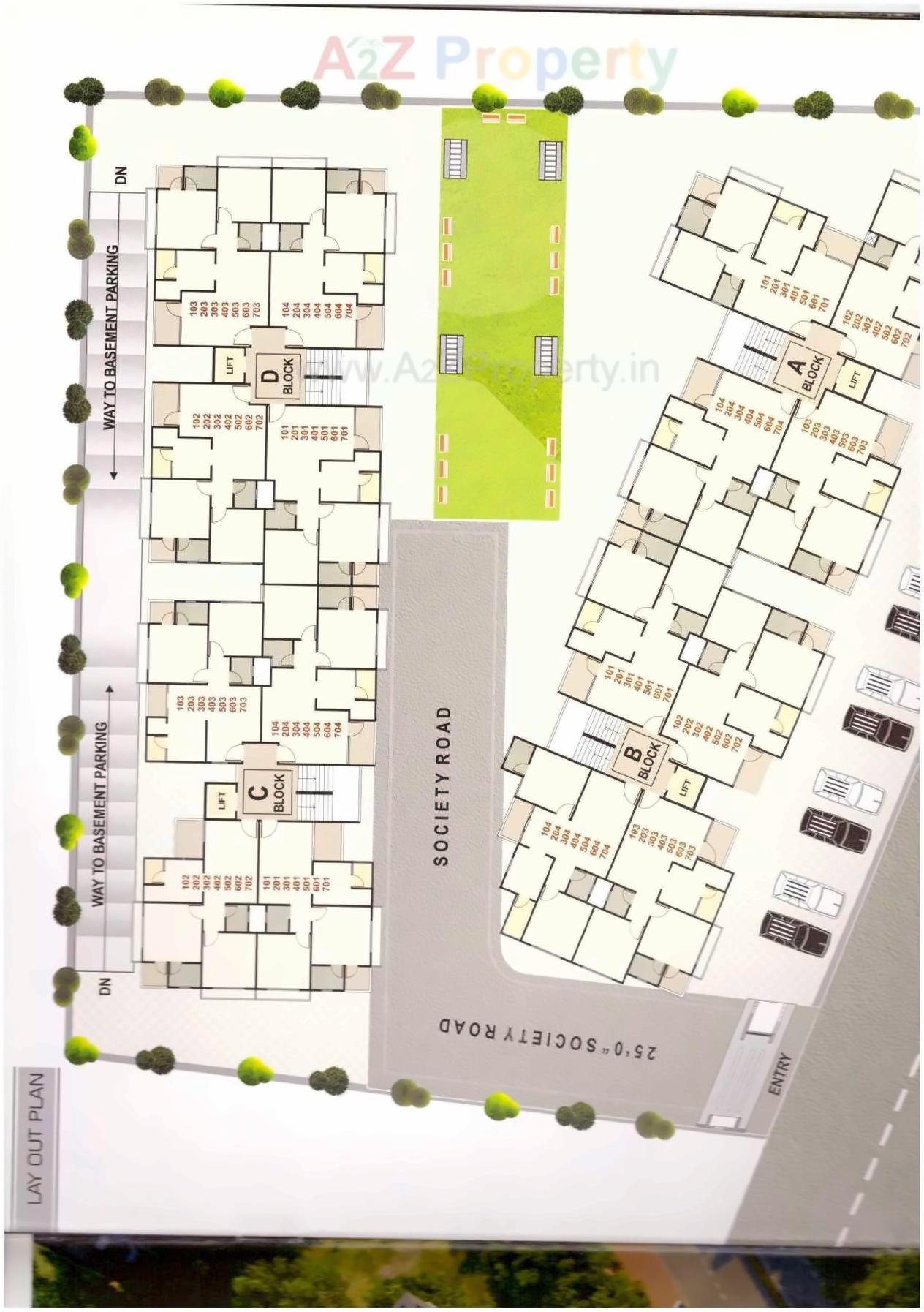 Layout of real estate project Sai Gold located at Nikol, Ahmedabad, Gujarat