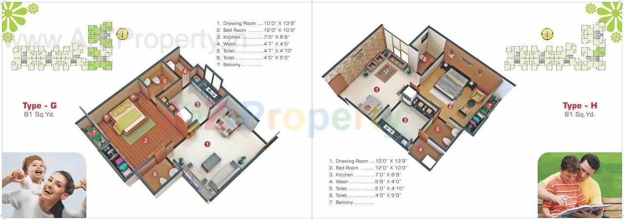 Layout of real estate project Sai Green Valley located at Ghuma, Ahmedabad, Gujarat