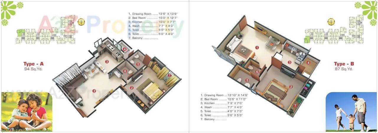 Layout of real estate project Sai Green Valley located at Ghuma, Ahmedabad, Gujarat