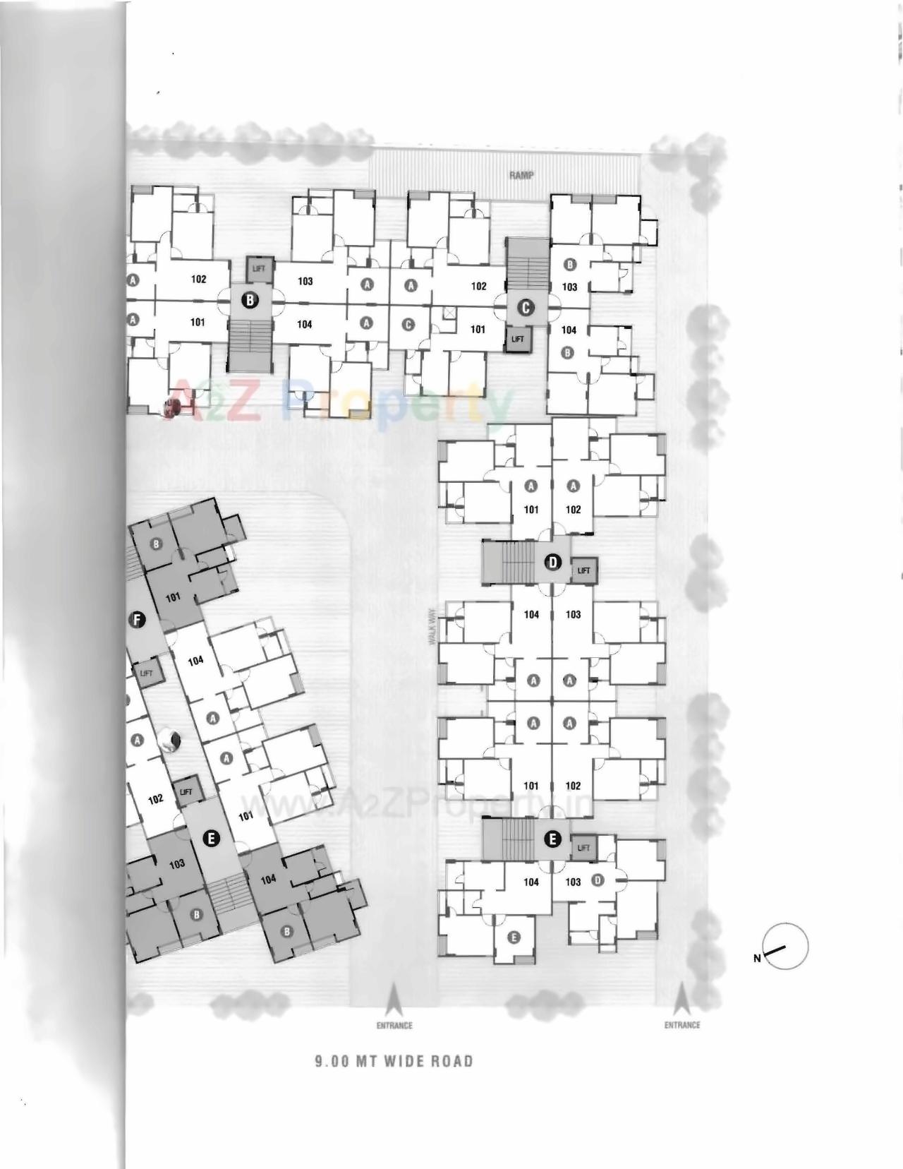 Layout of real estate project Sai Green Valley located at Ghuma, Ahmedabad, Gujarat