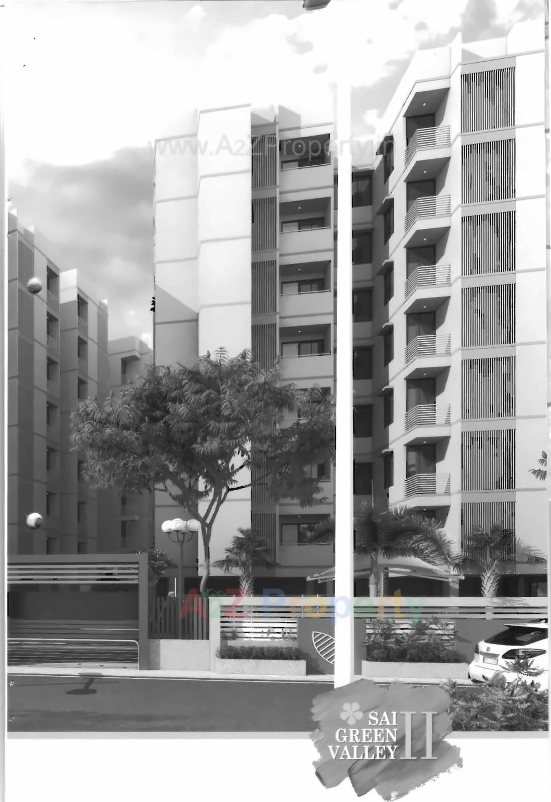 3D Elevation of real estate project Sai Green Valley located at Ghuma, Ahmedabad, Gujarat