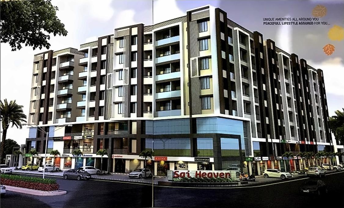 3D Elevation of real estate project Sai Heaven located at Nikol, Ahmedabad, Gujarat