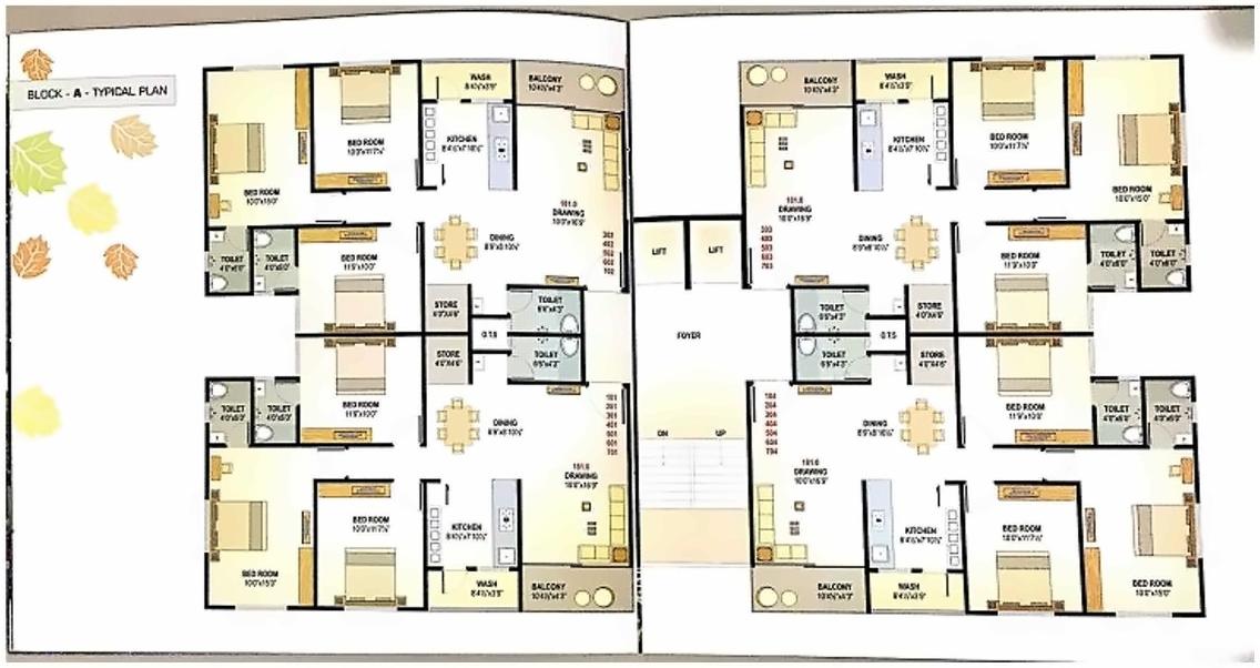 Layout of real estate project Sai Heaven located at Nikol, Ahmedabad, Gujarat