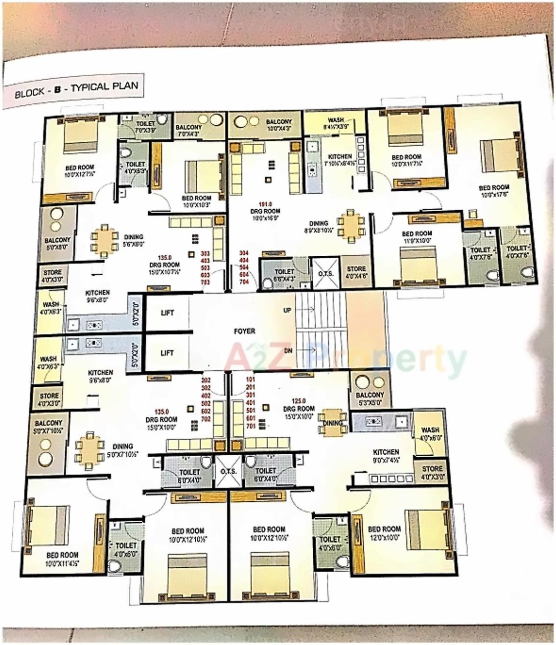 Layout of real estate project Sai Heaven located at Nikol, Ahmedabad, Gujarat