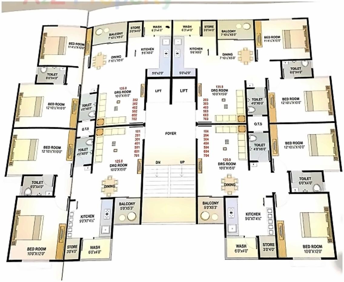Layout of real estate project Sai Heaven located at Nikol, Ahmedabad, Gujarat