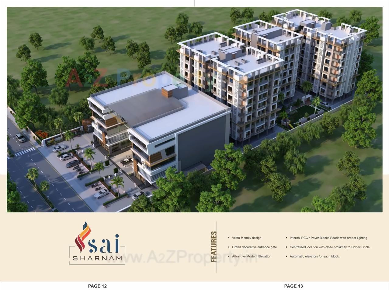 3D Elevation of real estate project Sai Sharnam   Sai Platinum located at Hanspura, Ahmedabad, Gujarat