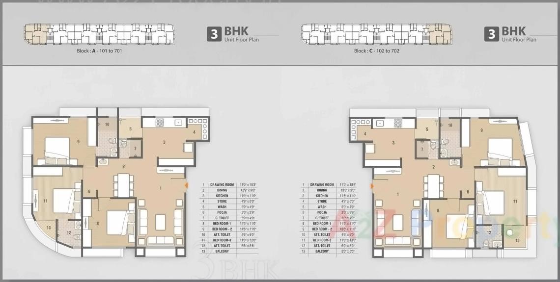 Layout of real estate project Sai Status Tagore Residency located at City, Ahmedabad, Gujarat