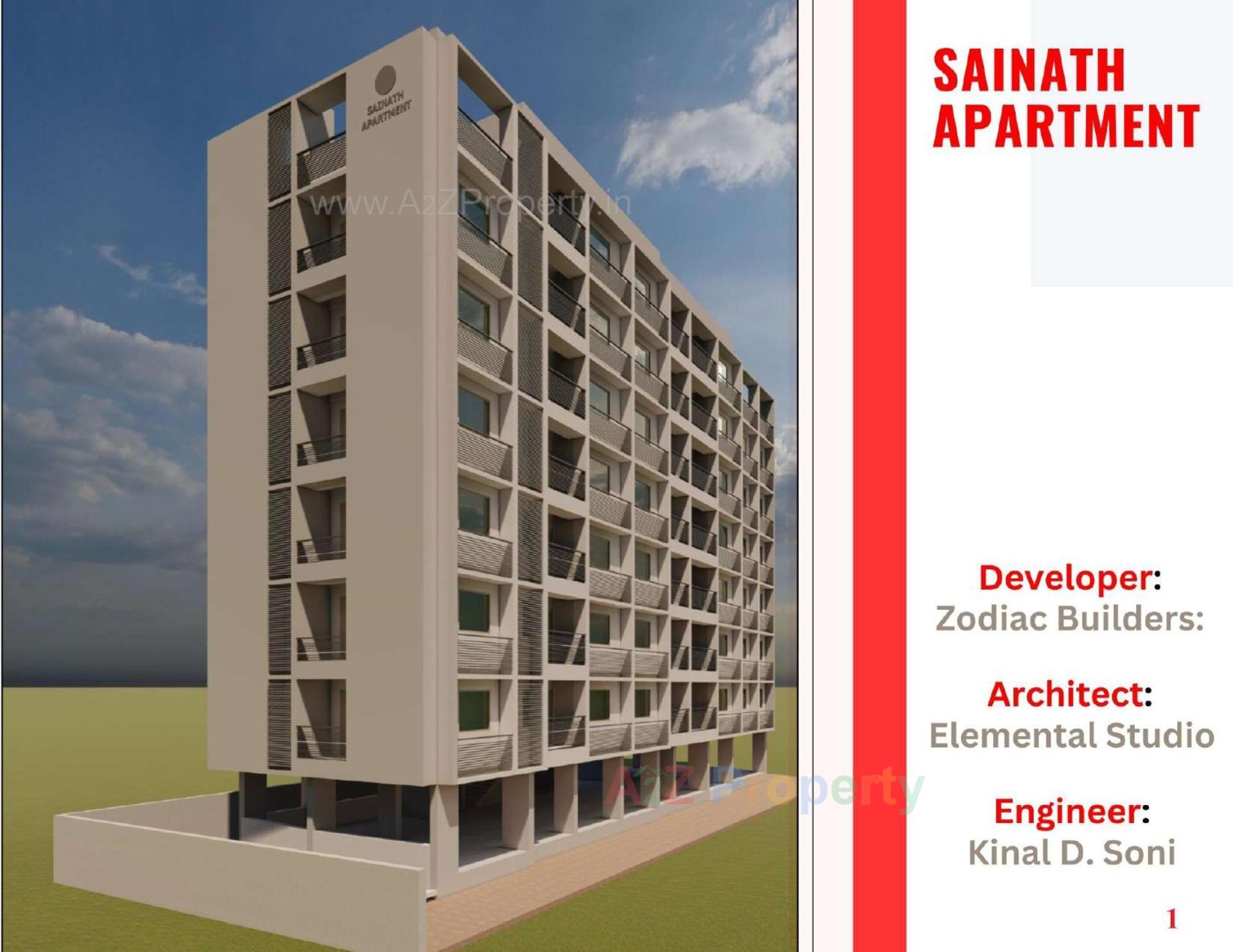 3D Elevation of real estate project Sainath Apartment located at Changispur, Ahmedabad, Gujarat