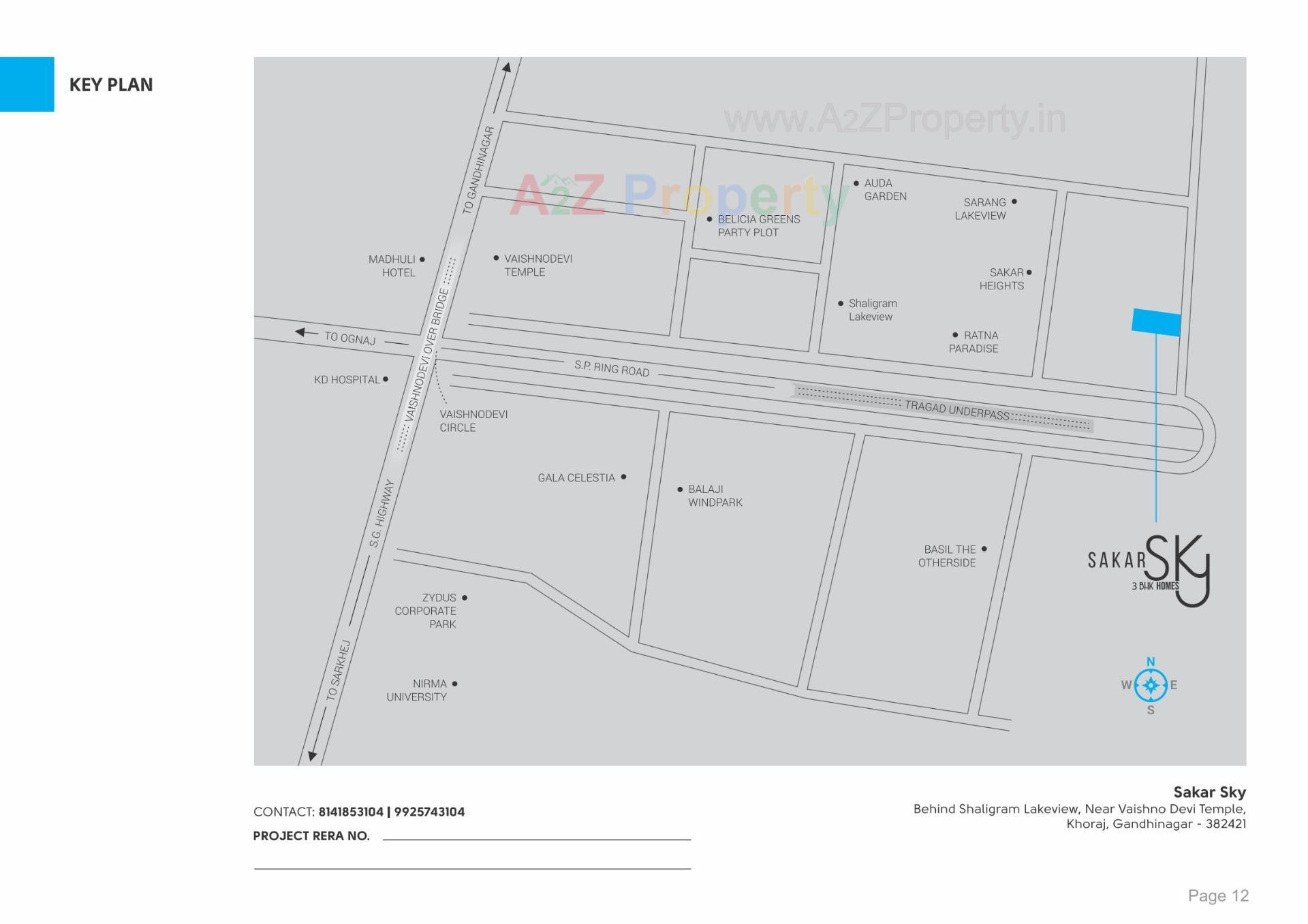  of real estate project Sakar Sky located at Khoraj, Ahmedabad, Gujarat