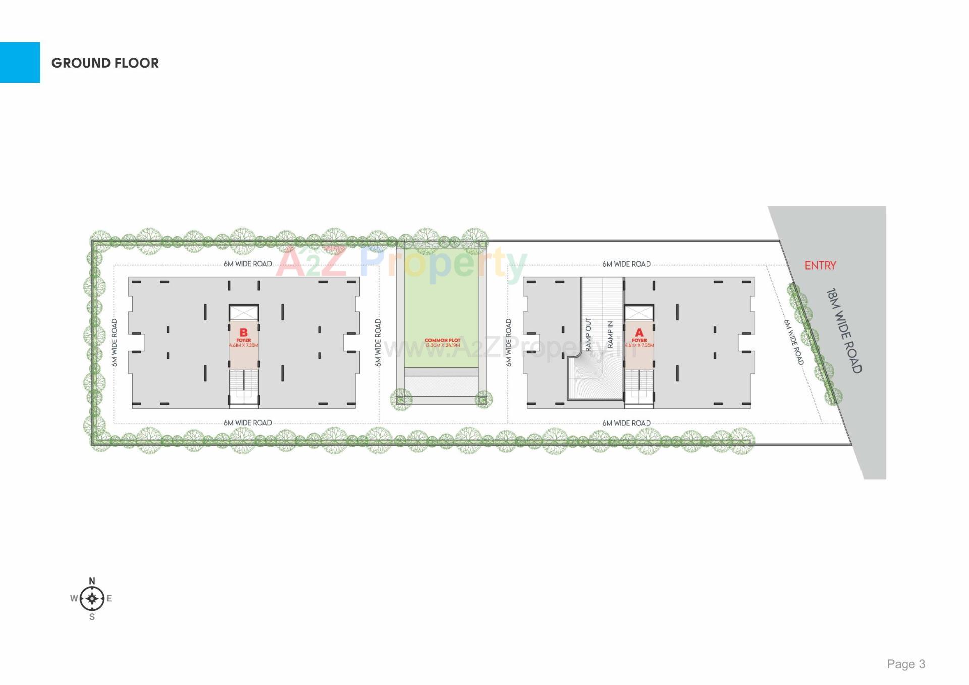 Layout of real estate project Sakar Sky located at Khoraj, Ahmedabad, Gujarat