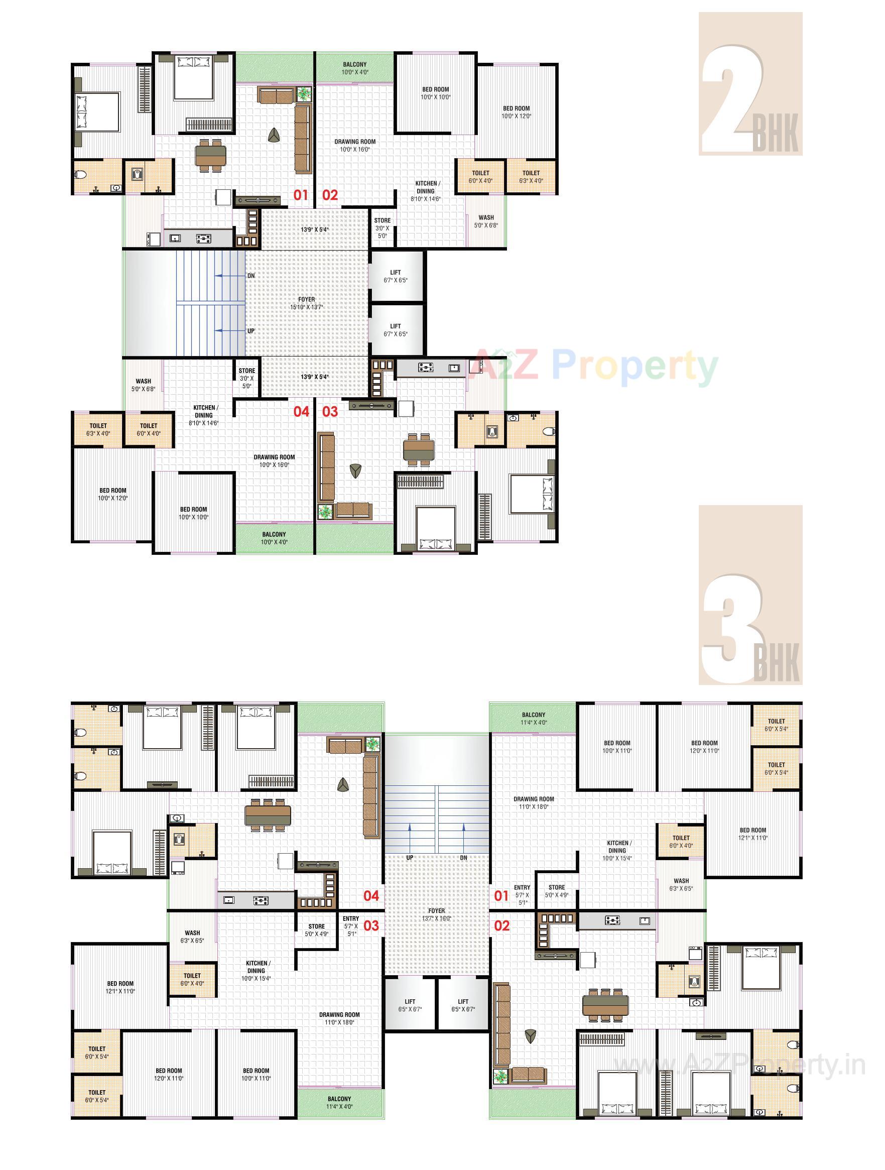 Layout of real estate project Saket Towers located at Nikol, Ahmedabad, Gujarat