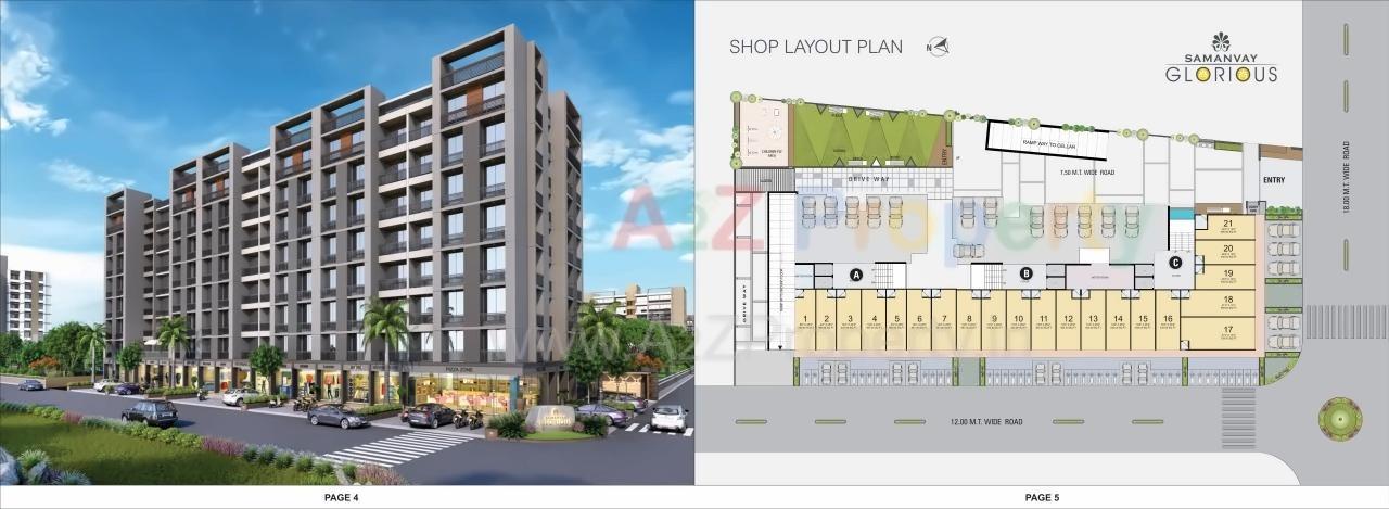 Layout of real estate project Samanvay Glorious located at Ahmedabad, Ahmedabad, Gujarat