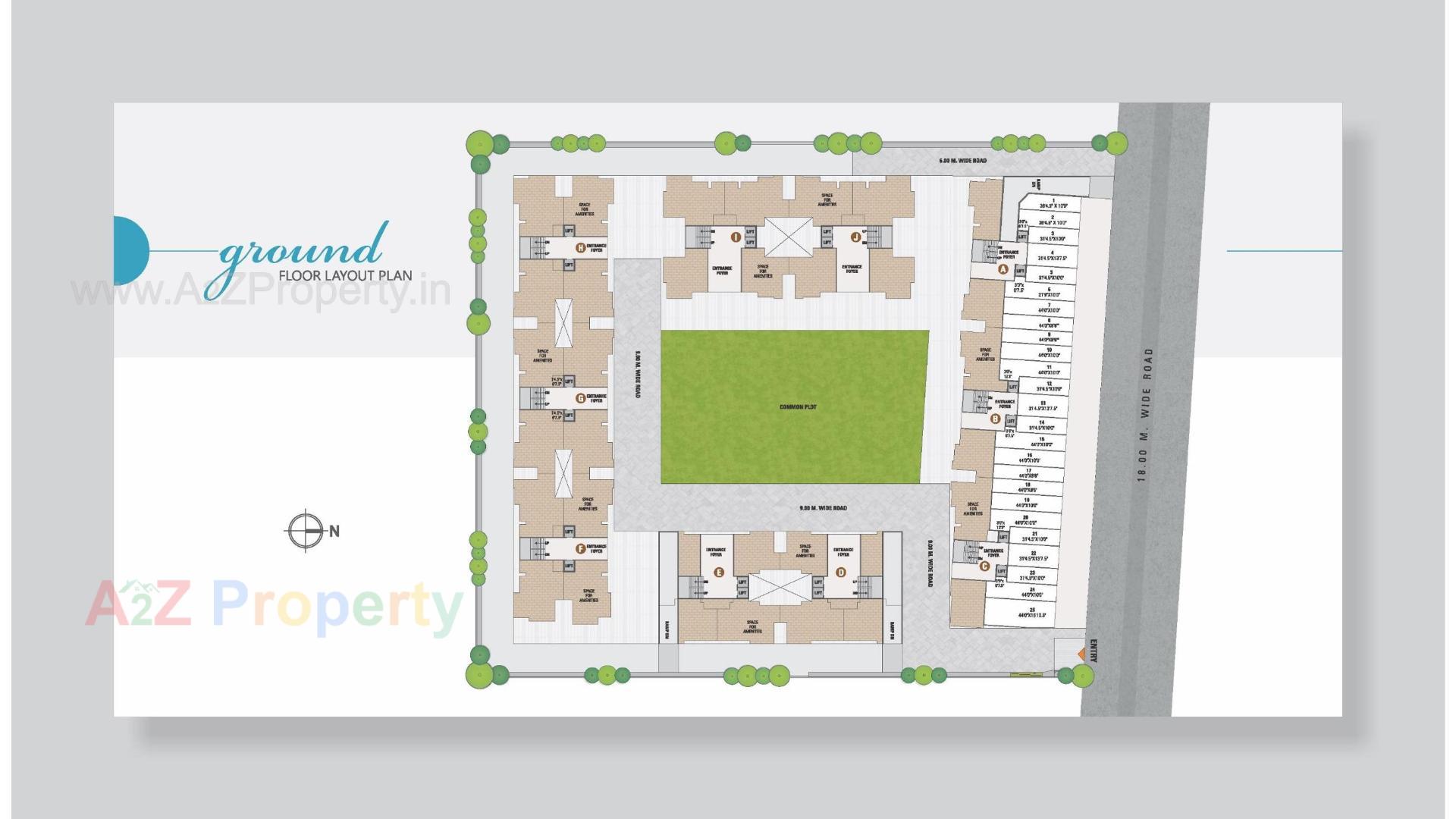 Layout of real estate project Samanvay Scintilla located at Ghuma, Ahmedabad, Gujarat