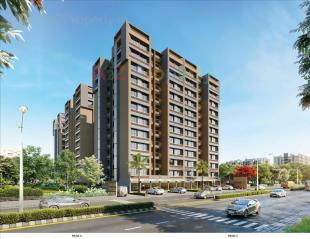 Elevation of real estate project Samanvay Skyview located at Tragad, Ahmedabad, Gujarat