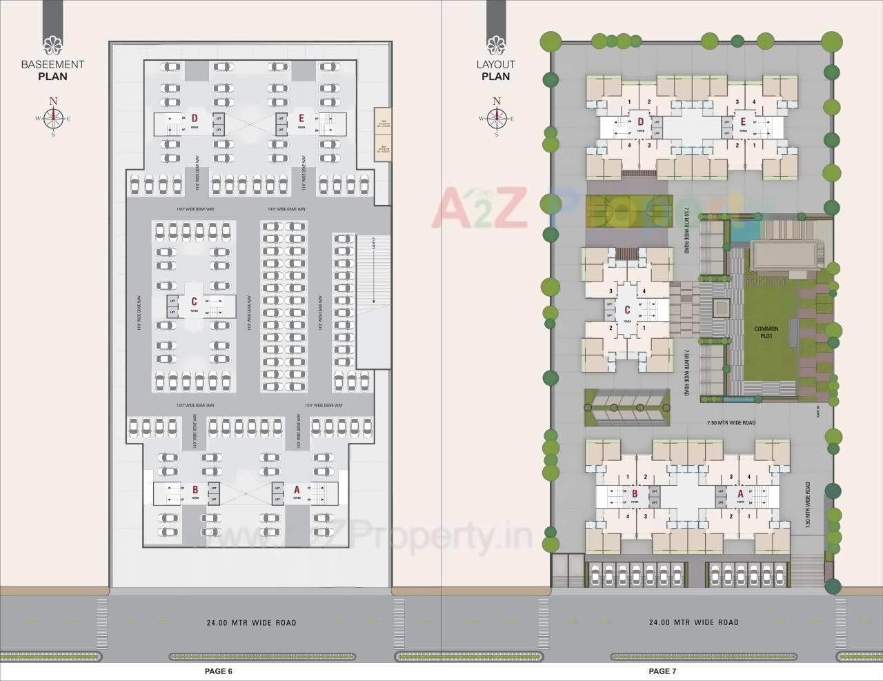 Layout of real estate project Samanvay Skyview located at Tragad, Ahmedabad, Gujarat