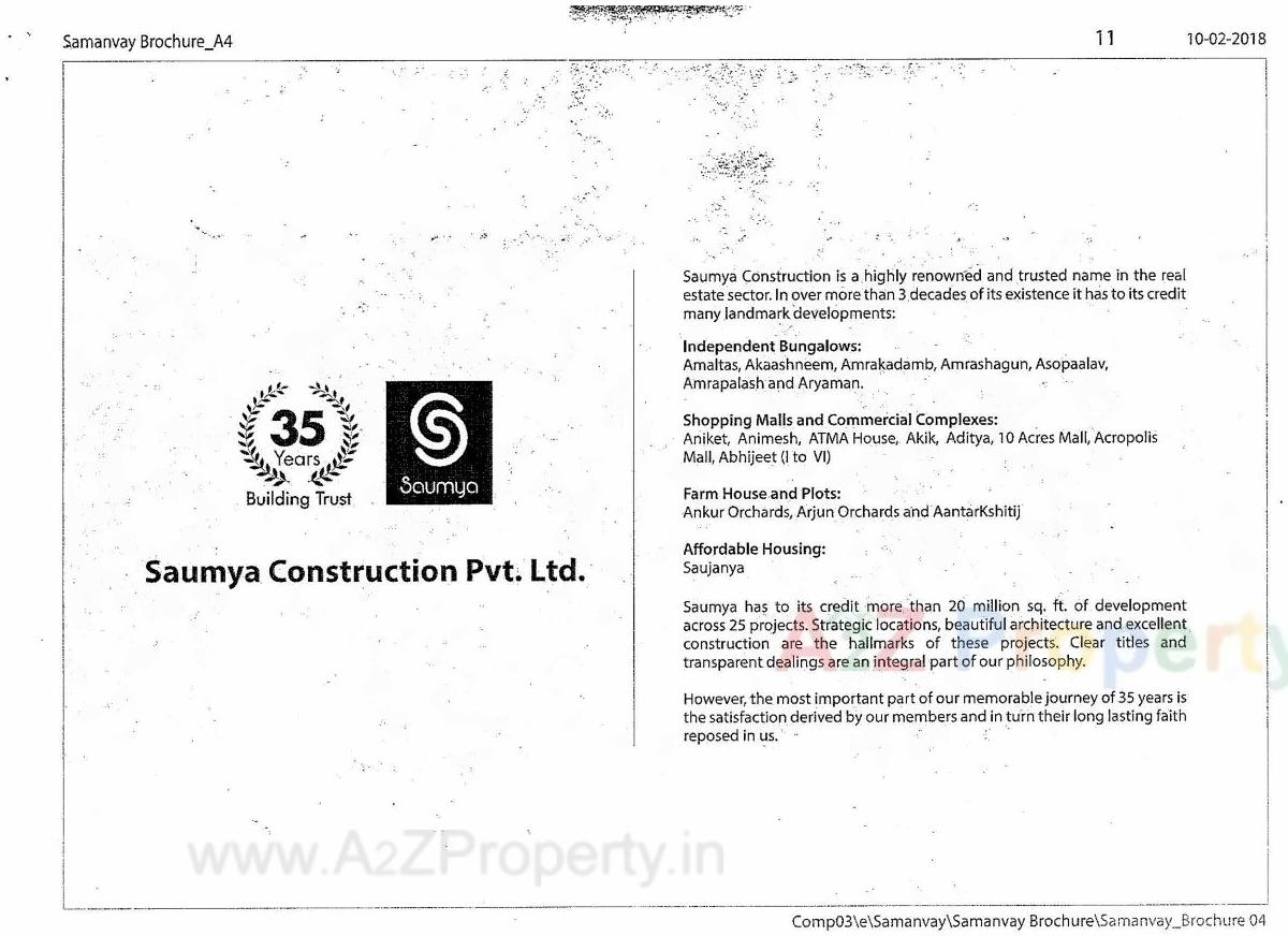  of real estate project Samanvay located at Shaher-kotda, Ahmedabad, Gujarat