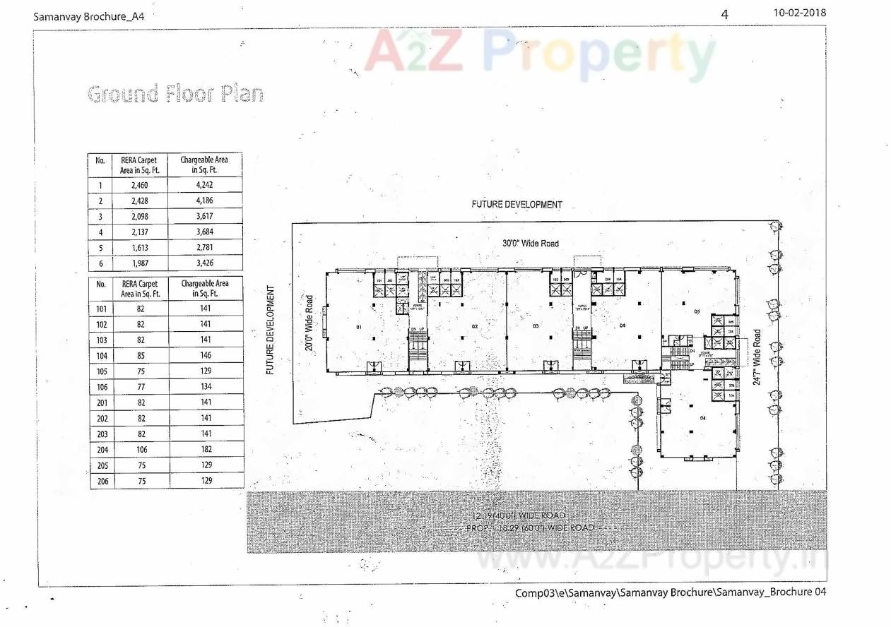 Layout of real estate project Samanvay located at Shaher-kotda, Ahmedabad, Gujarat