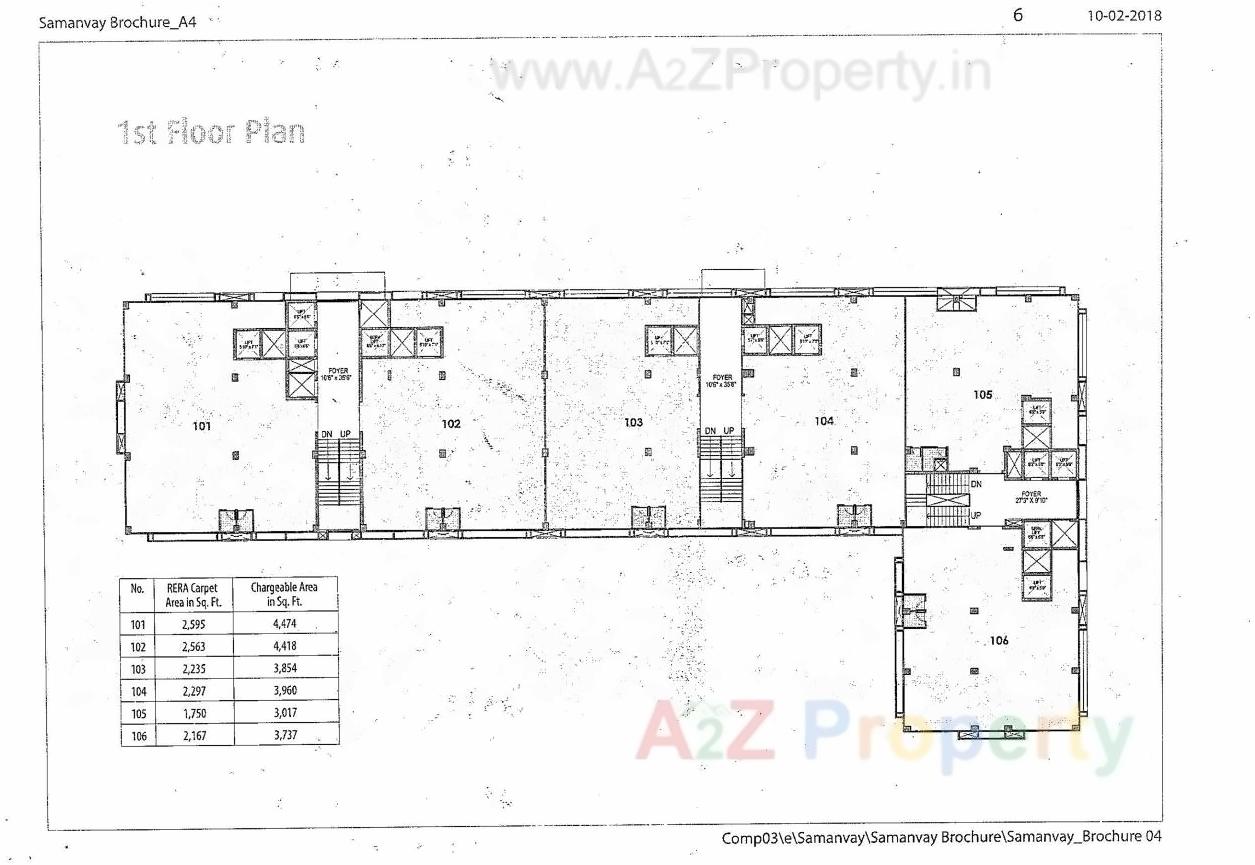 Layout of real estate project Samanvay located at Shaher-kotda, Ahmedabad, Gujarat