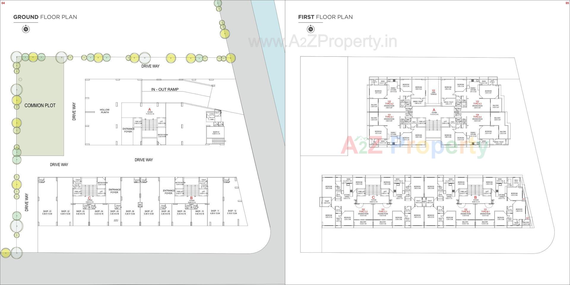 Layout of real estate project Samatva Amaryllis located at Bhadaj, Ahmedabad, Gujarat