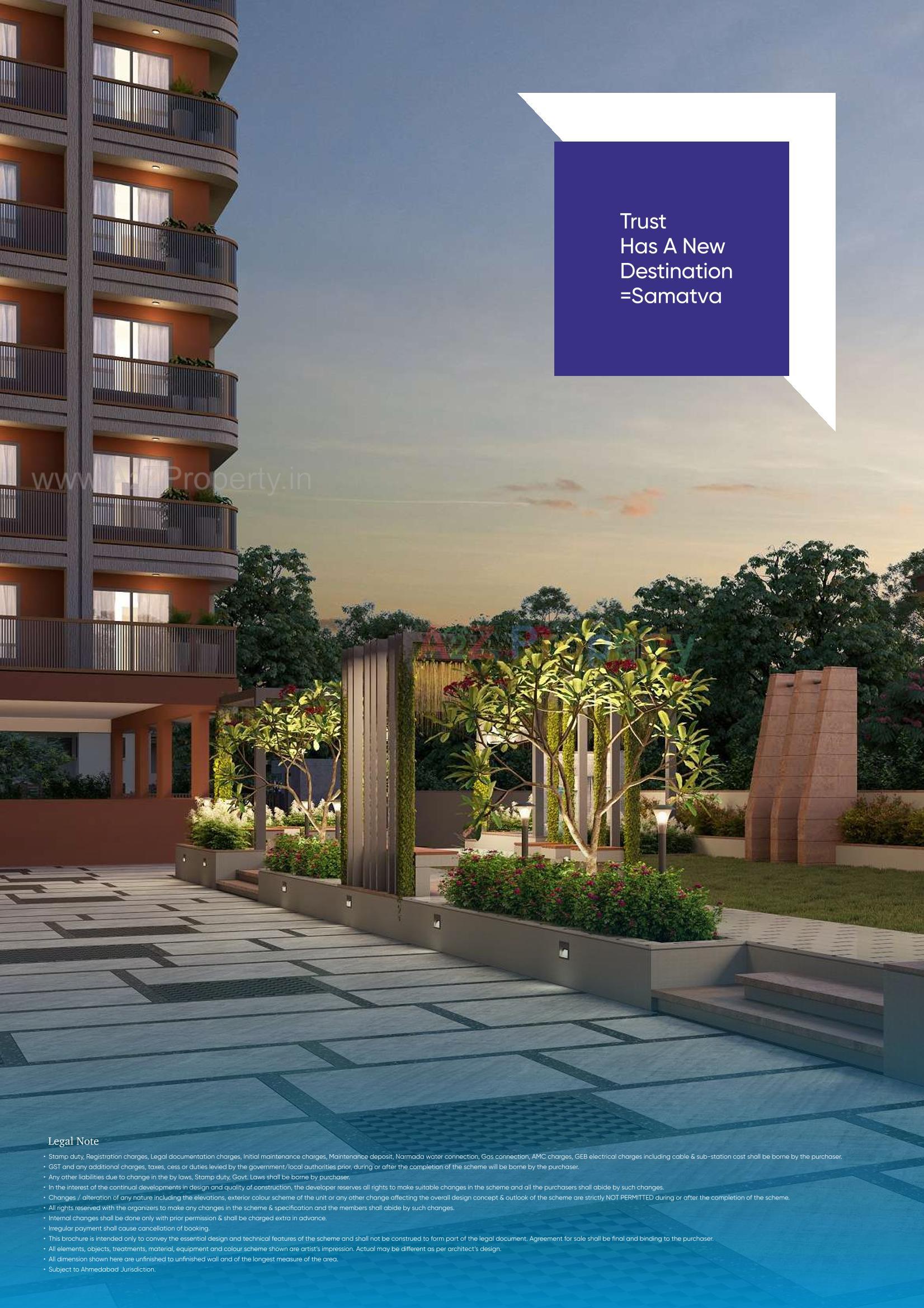 3D Elevation of real estate project Samatva Carnation located at Gota, Ahmedabad, Gujarat