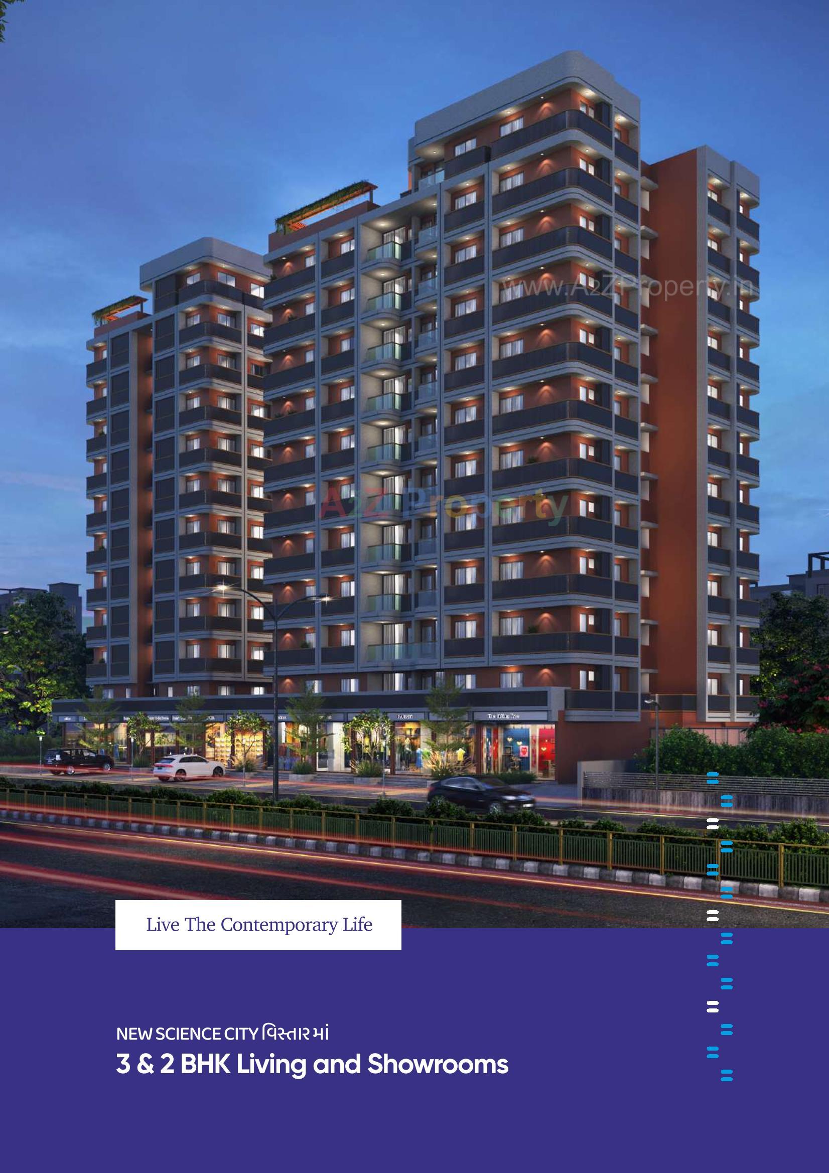 3D Elevation of real estate project Samatva Carnation located at Gota, Ahmedabad, Gujarat