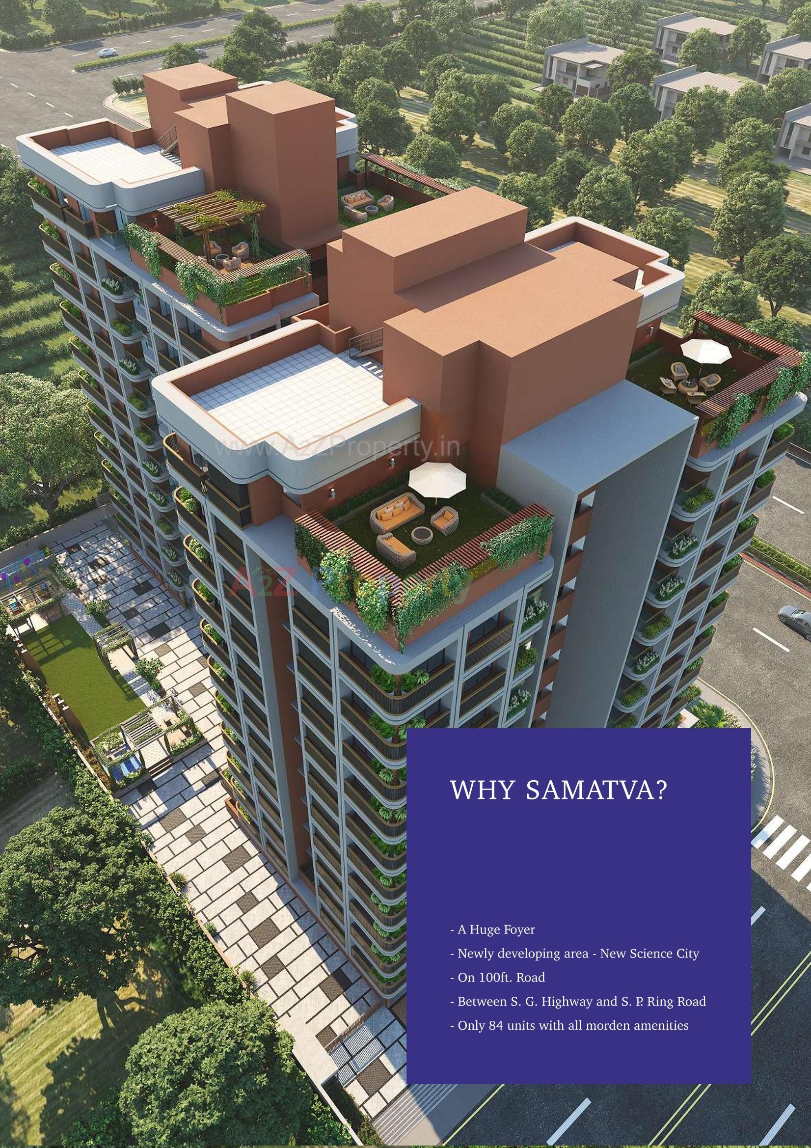 3D Elevation of real estate project Samatva Carnation located at Gota, Ahmedabad, Gujarat