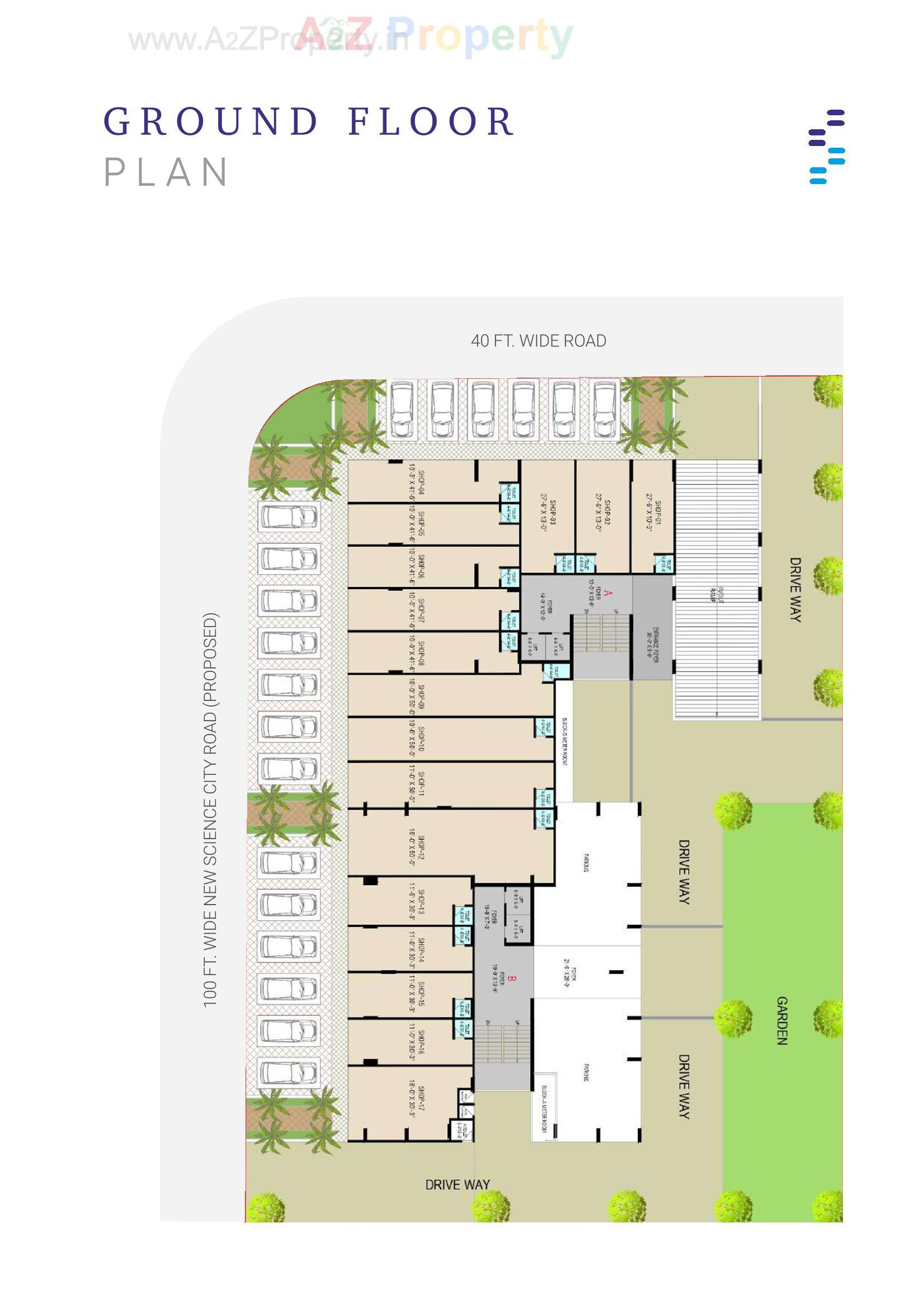 Layout of real estate project Samatva Carnation located at Gota, Ahmedabad, Gujarat