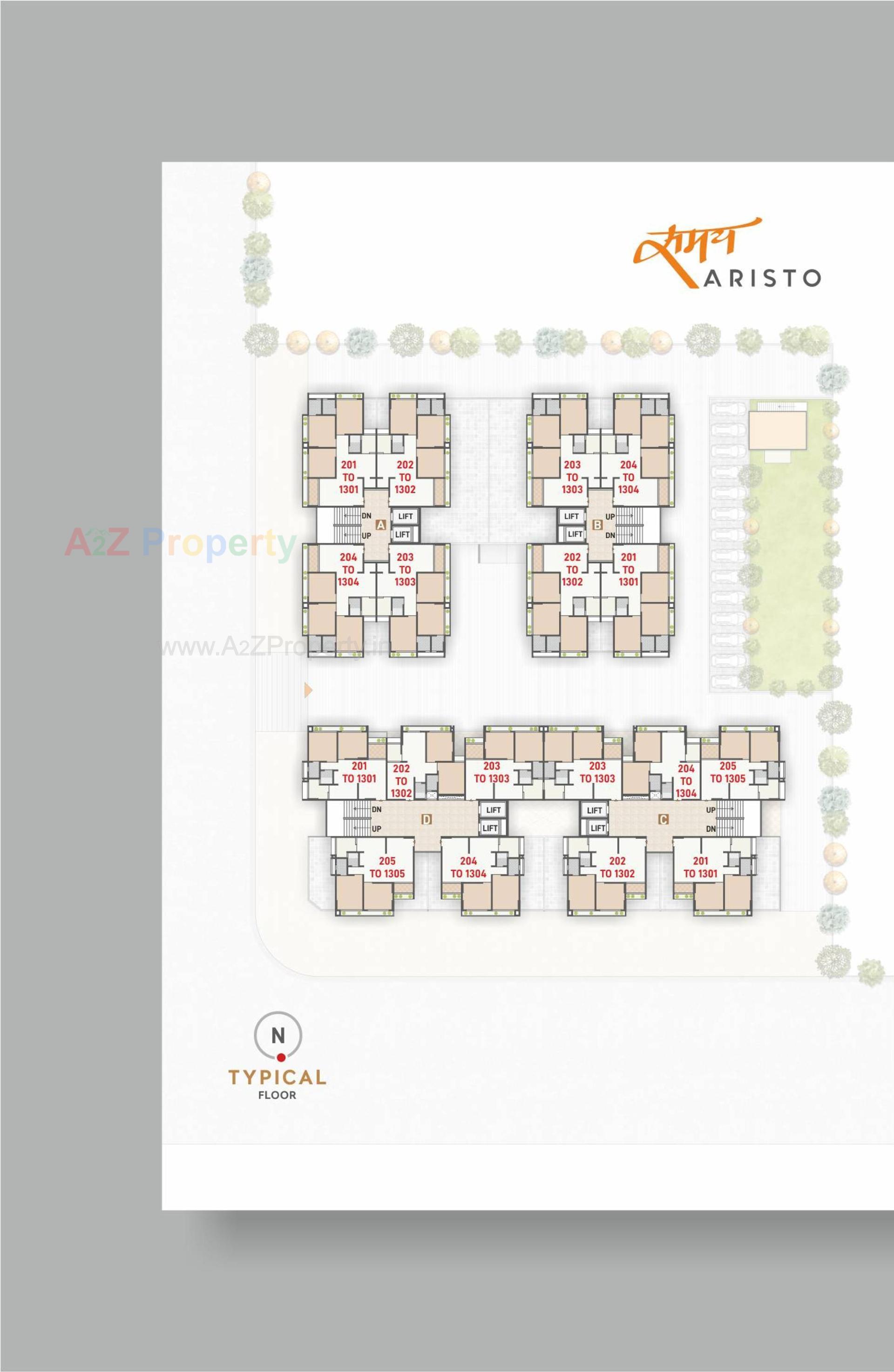 Layout of real estate project Samay Aristo located at Ahmedabad, Ahmedabad, Gujarat