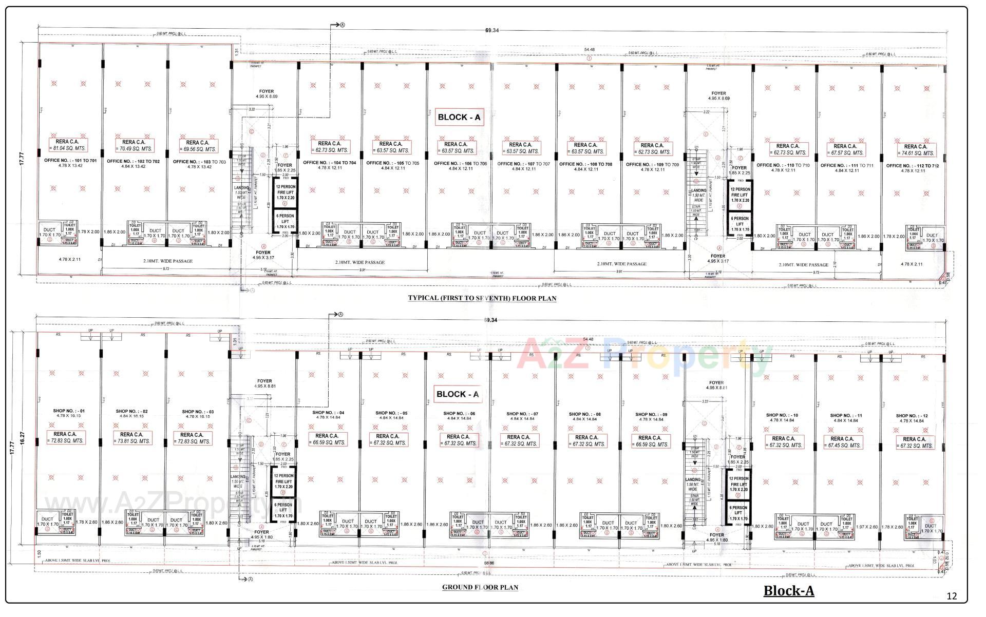 Layout of real estate project Sambhav Business Park located at Vatva, Ahmedabad, Gujarat