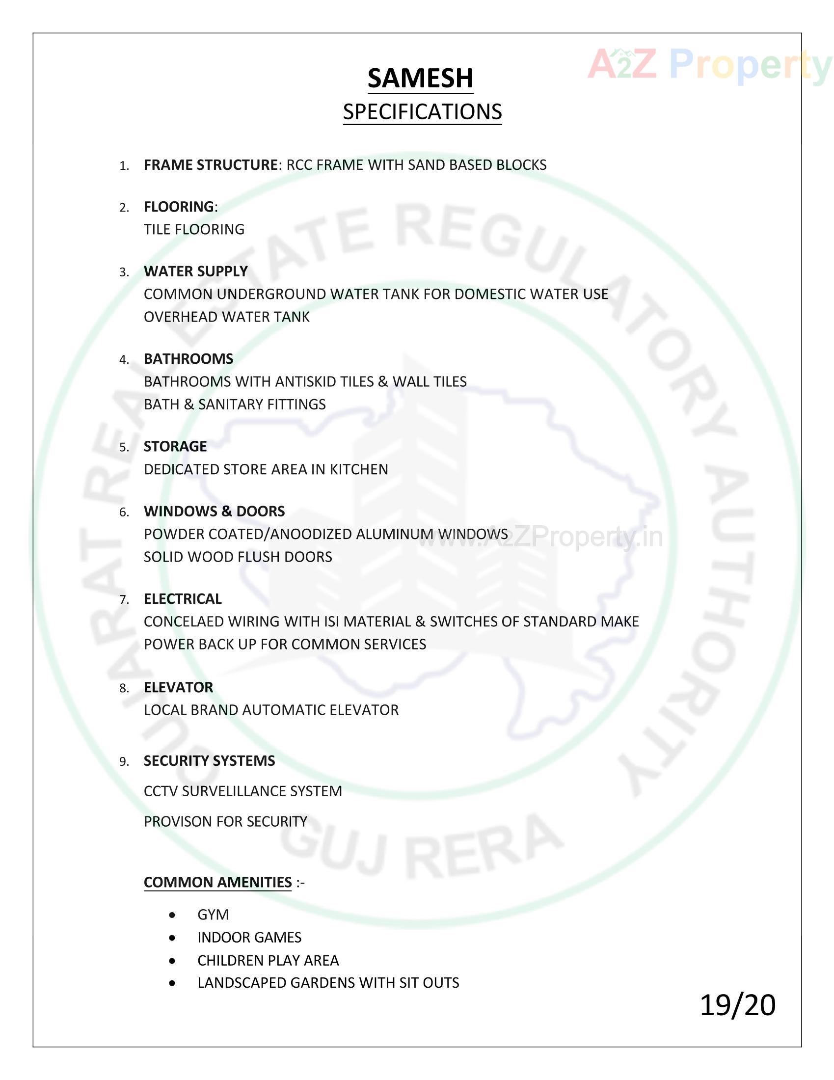  of real estate project Samesh located at Vasna, Ahmedabad, Gujarat