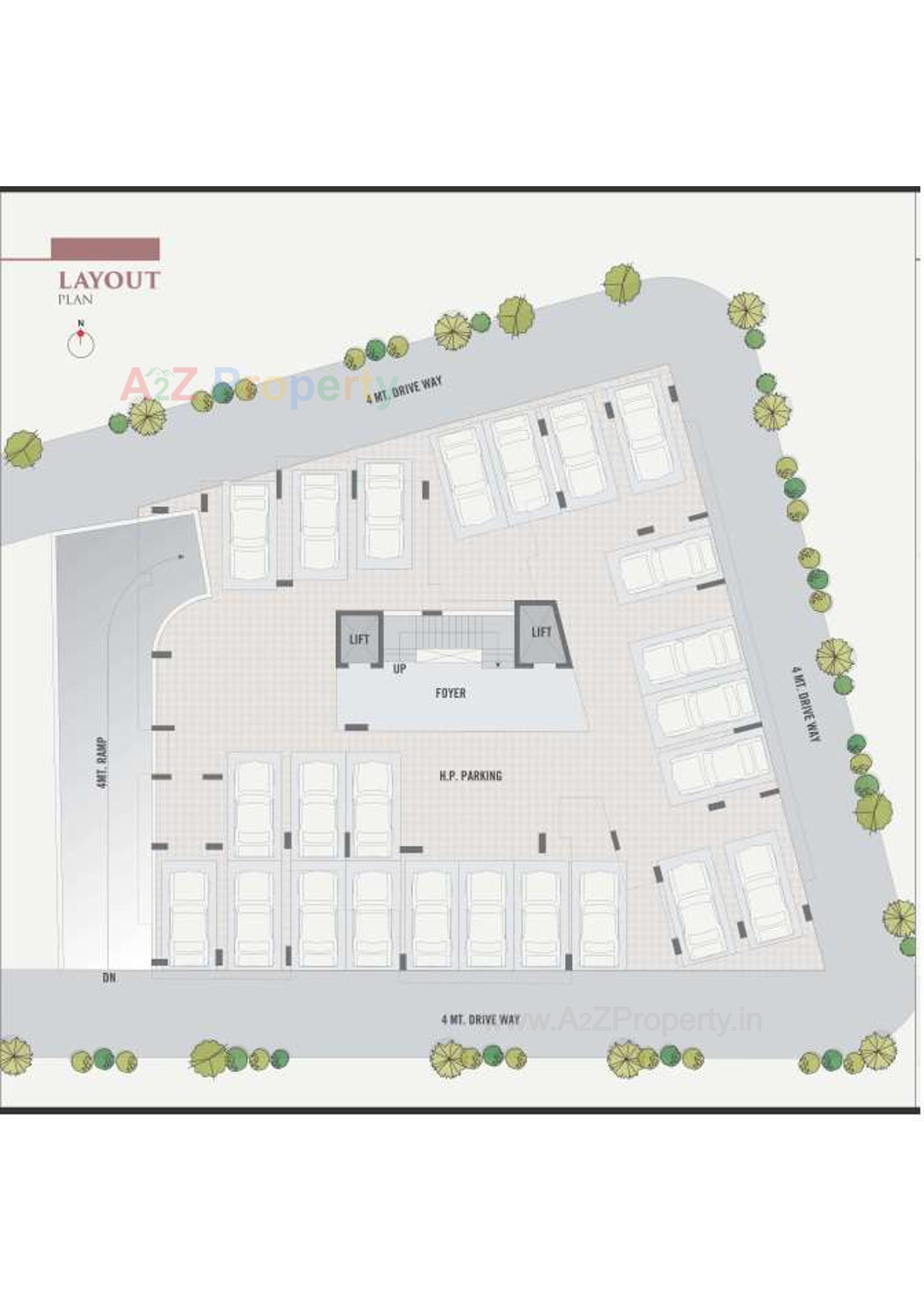 Layout of real estate project Samir Appartment located at Vastrapur, Ahmedabad, Gujarat