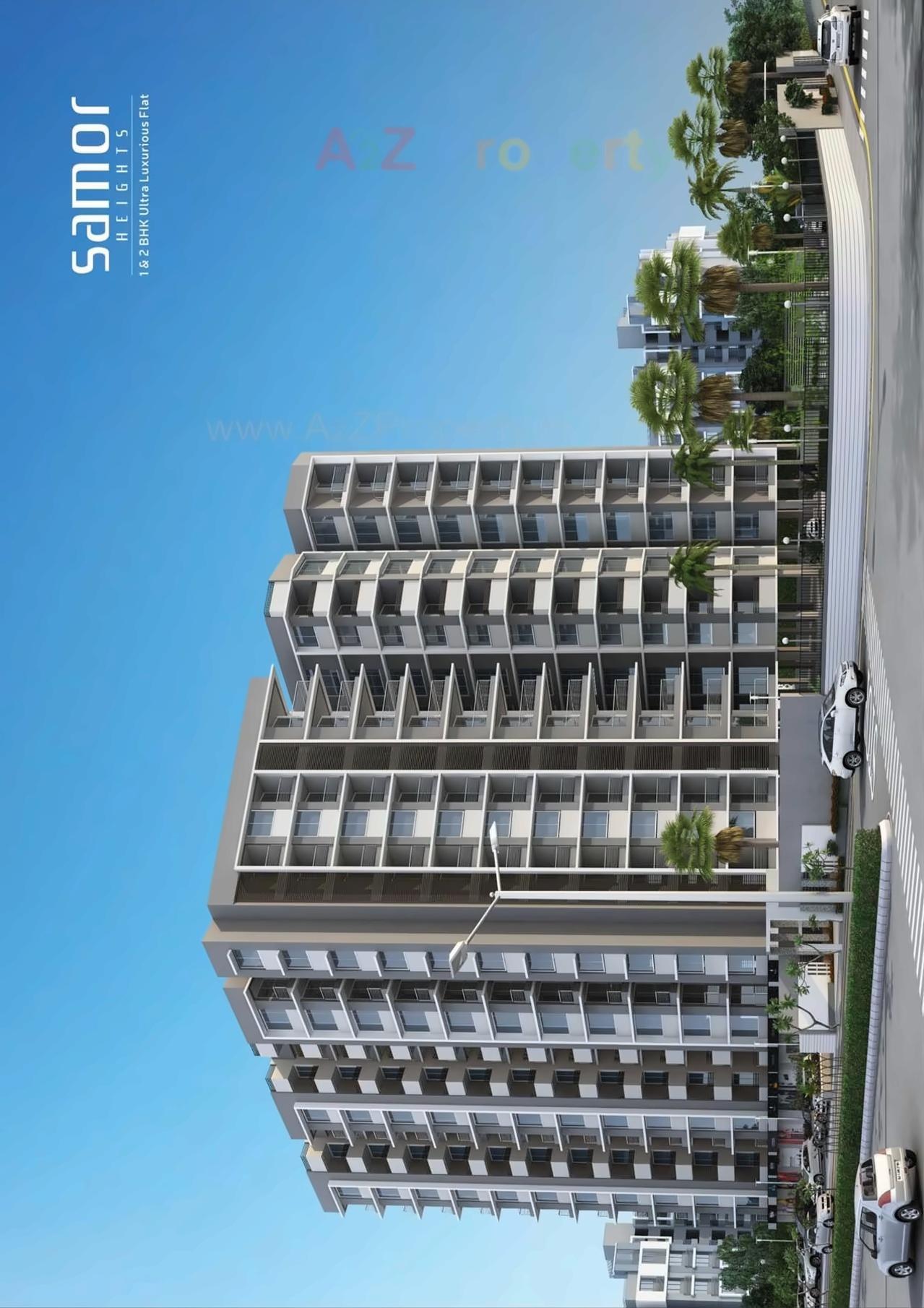 3D Elevation of real estate project Samor Heights located at Muthia, Ahmedabad, Gujarat