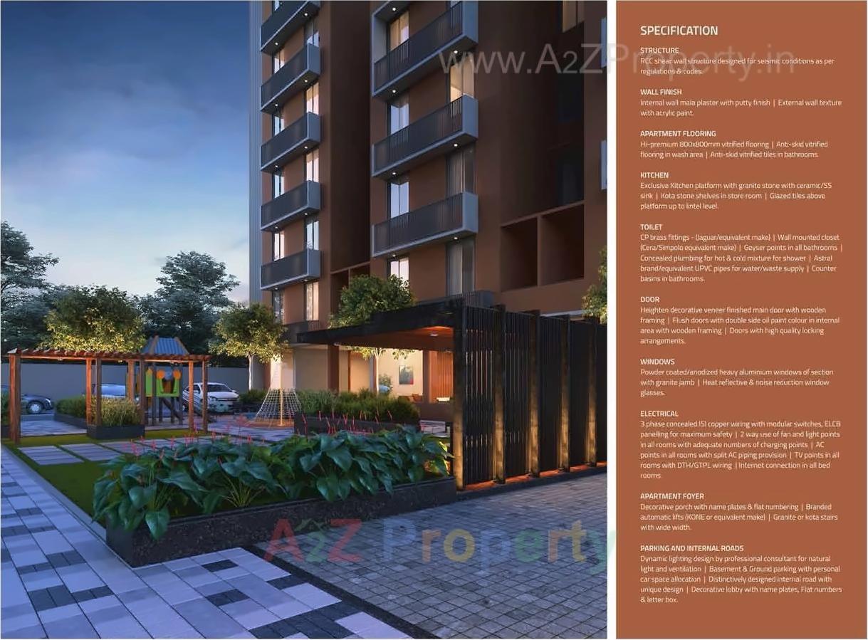 3D Elevation of real estate project Sampad Albero located at Motera, Ahmedabad, Gujarat