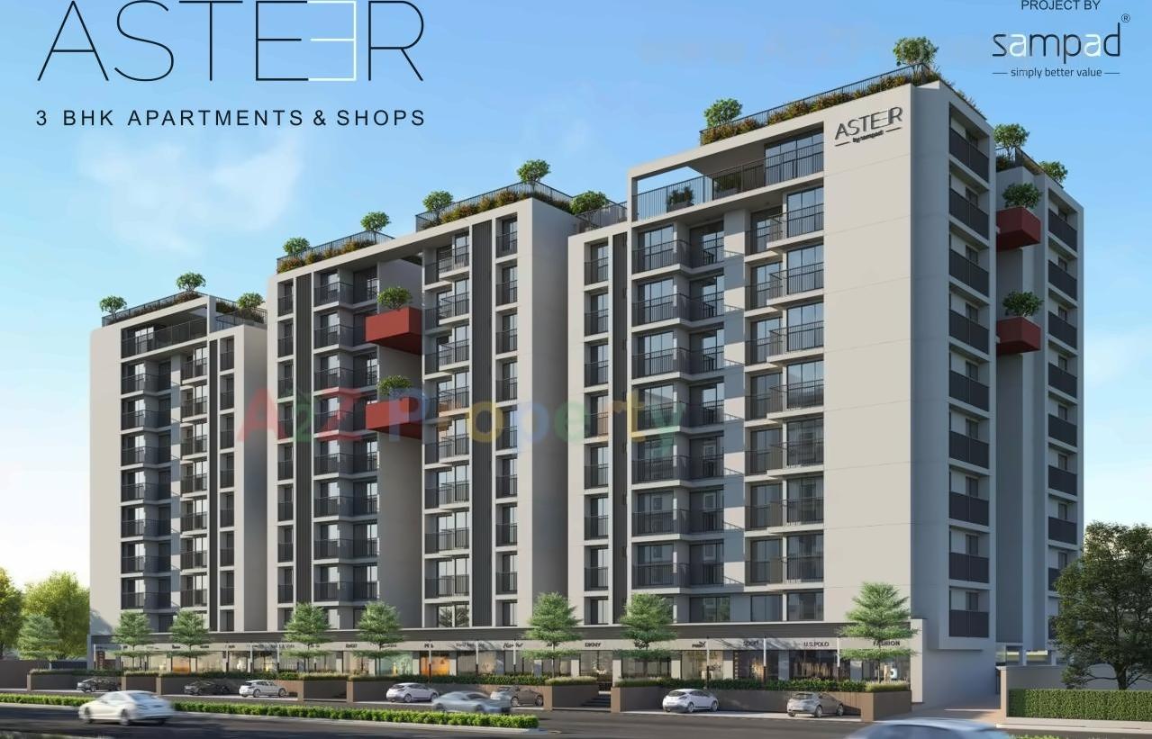 3D Elevation of real estate project Sampad Aster located at Ahmedabad, Ahmedabad, Gujarat