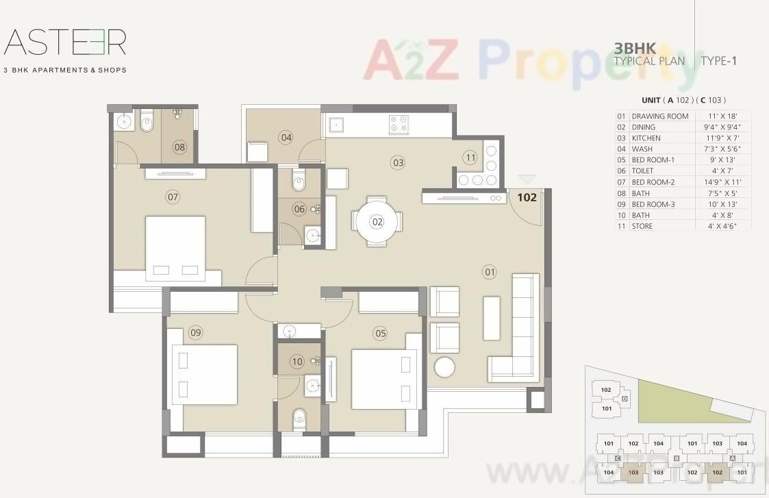 Layout of real estate project Sampad Aster located at Ahmedabad, Ahmedabad, Gujarat