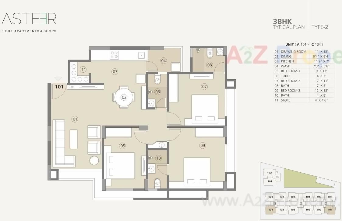 Layout of real estate project Sampad Aster located at Ahmedabad, Ahmedabad, Gujarat