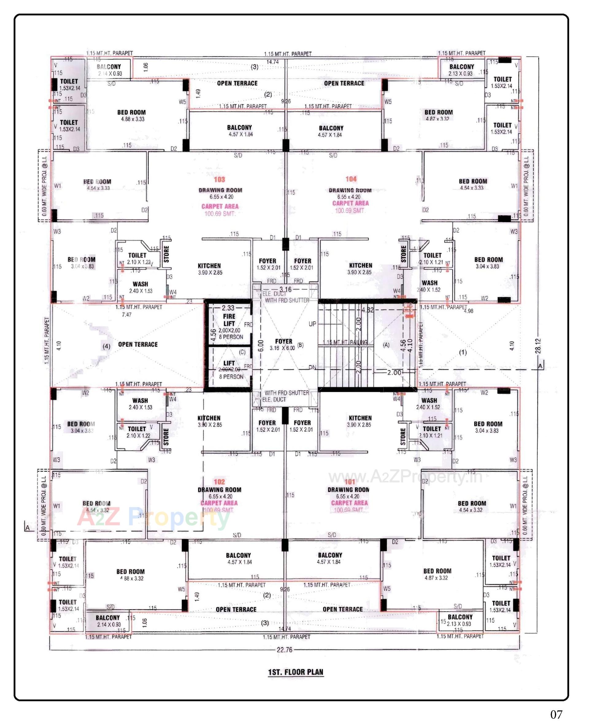 Layout of real estate project Sampath Sky located at Ahmedabad, Ahmedabad, Gujarat