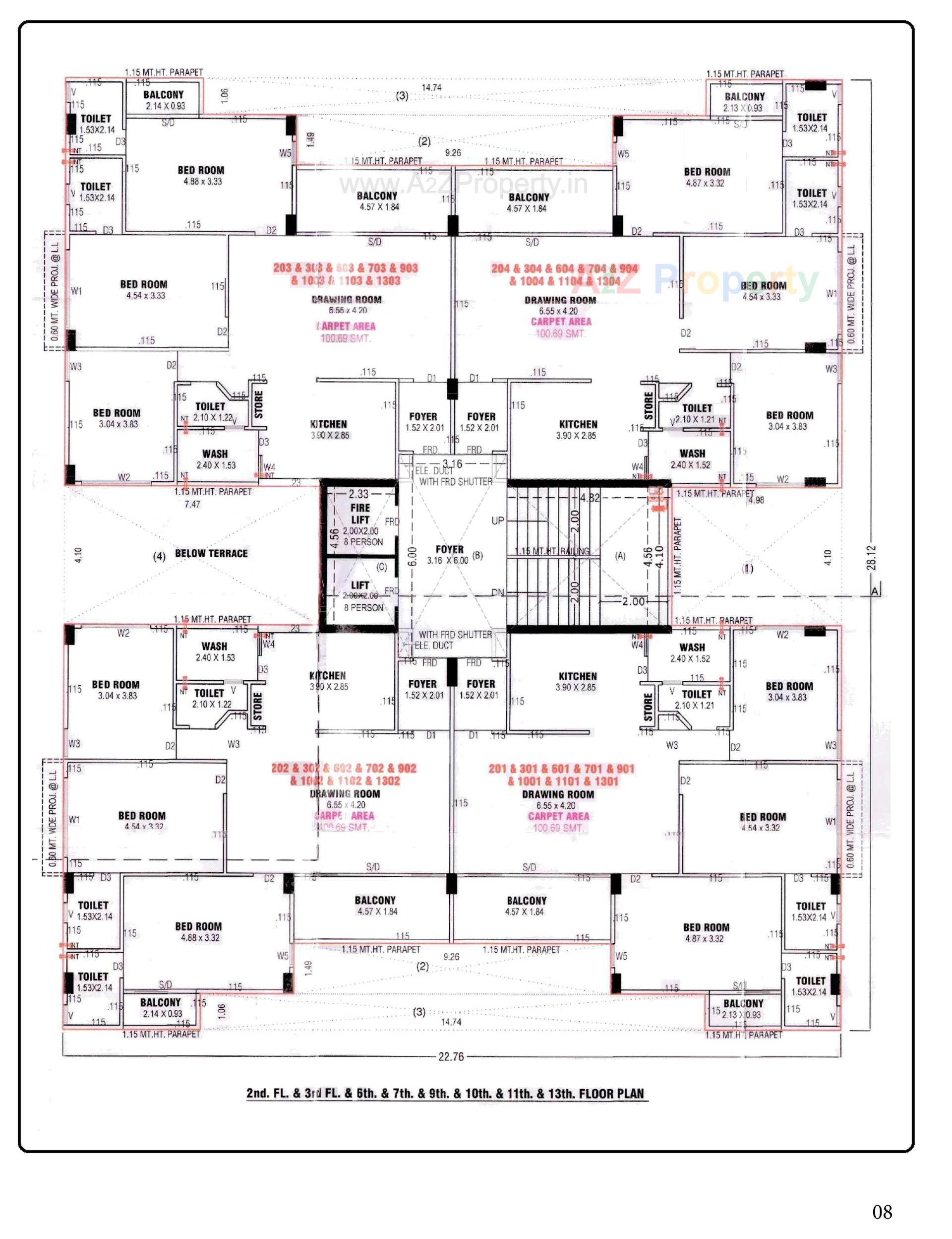Layout of real estate project Sampath Sky located at Ahmedabad, Ahmedabad, Gujarat