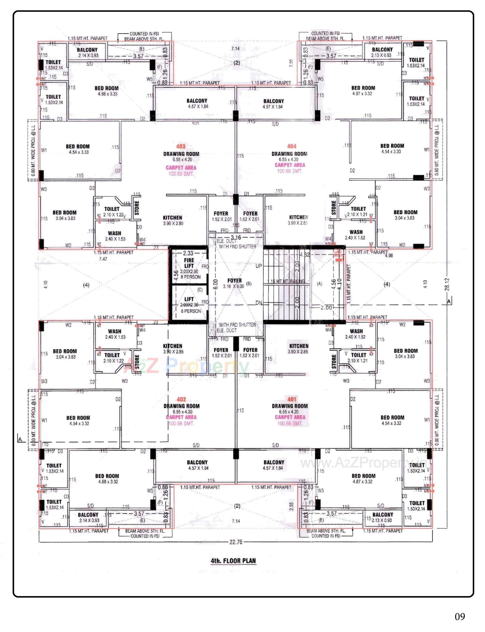 Layout of real estate project Sampath Sky located at Ahmedabad, Ahmedabad, Gujarat