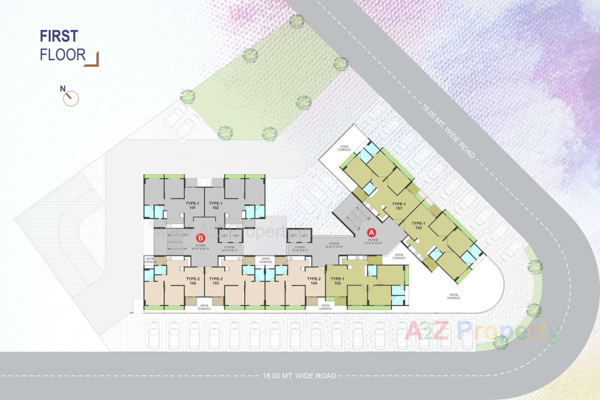 Layout of real estate project Sampriya located at Gota, Ahmedabad, Gujarat
