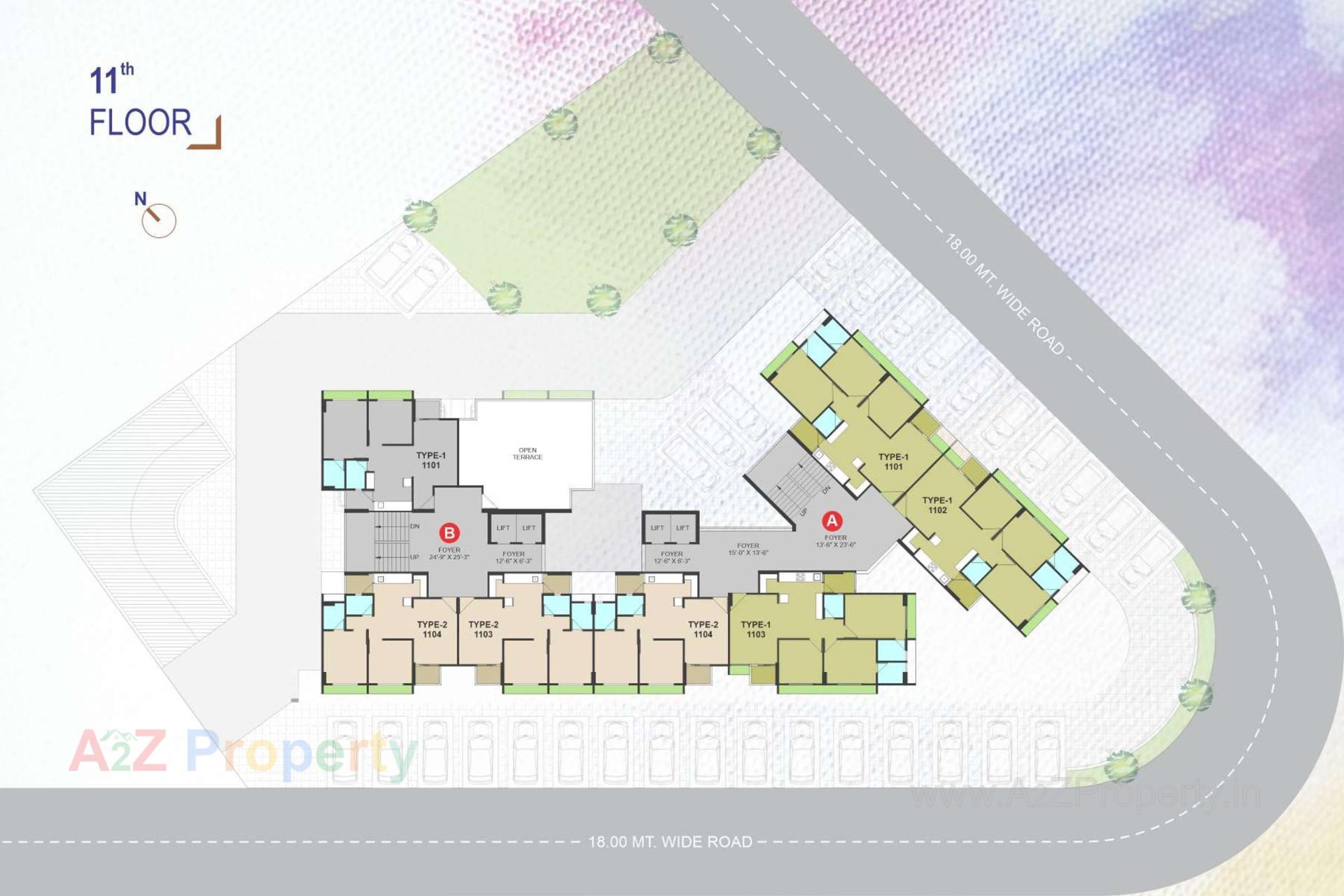 Layout of real estate project Sampriya located at Gota, Ahmedabad, Gujarat