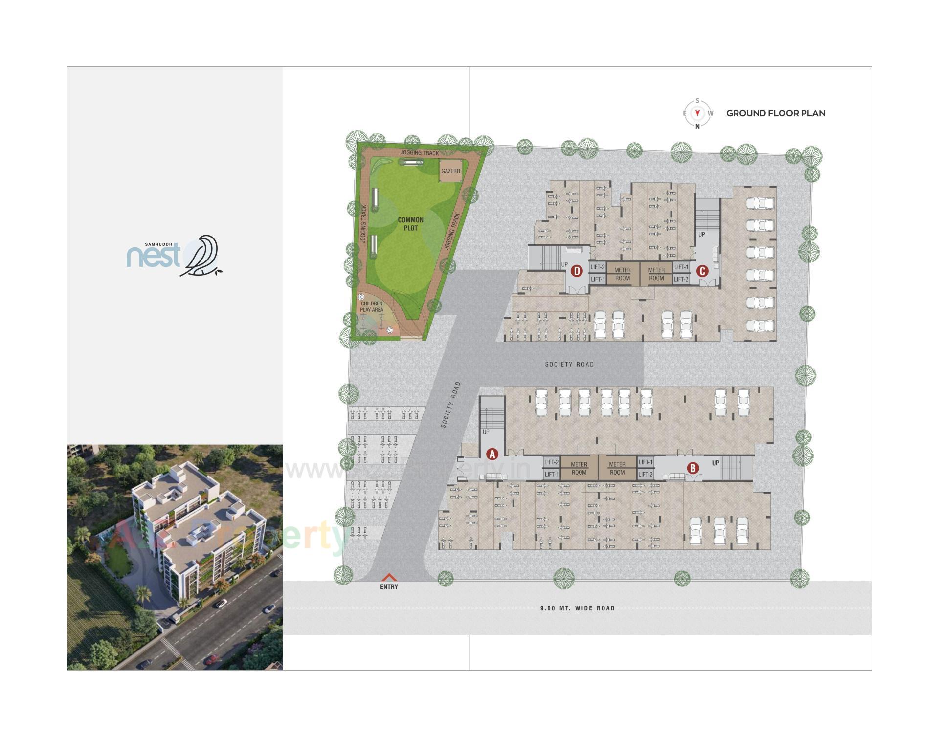 Layout of real estate project Samruddh Nest located at Vastral, Ahmedabad, Gujarat