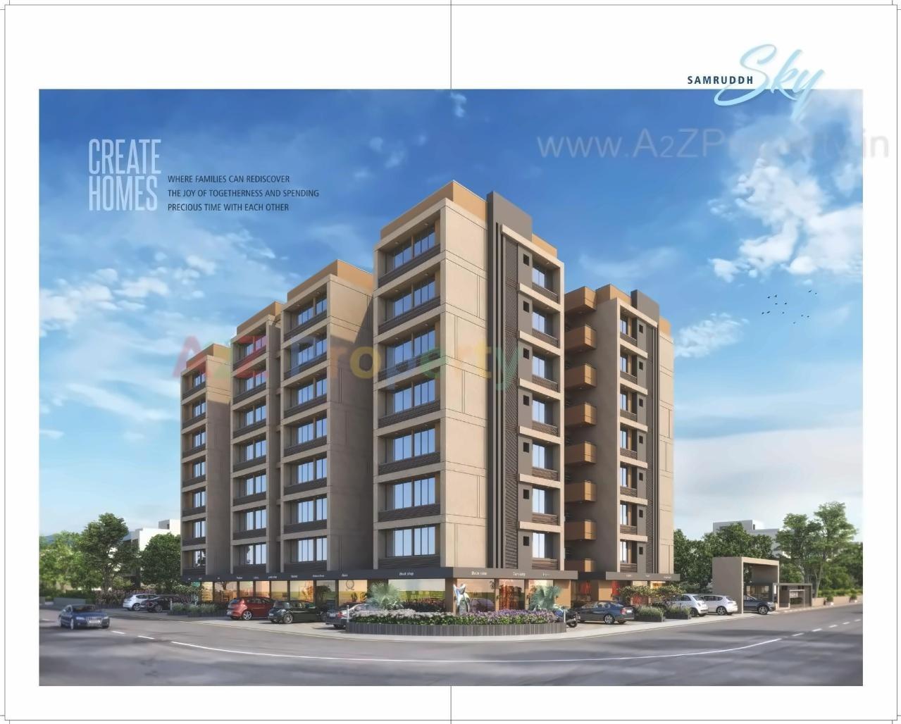 3D Elevation of real estate project Samruddh Sky located at Singrva, Ahmedabad, Gujarat