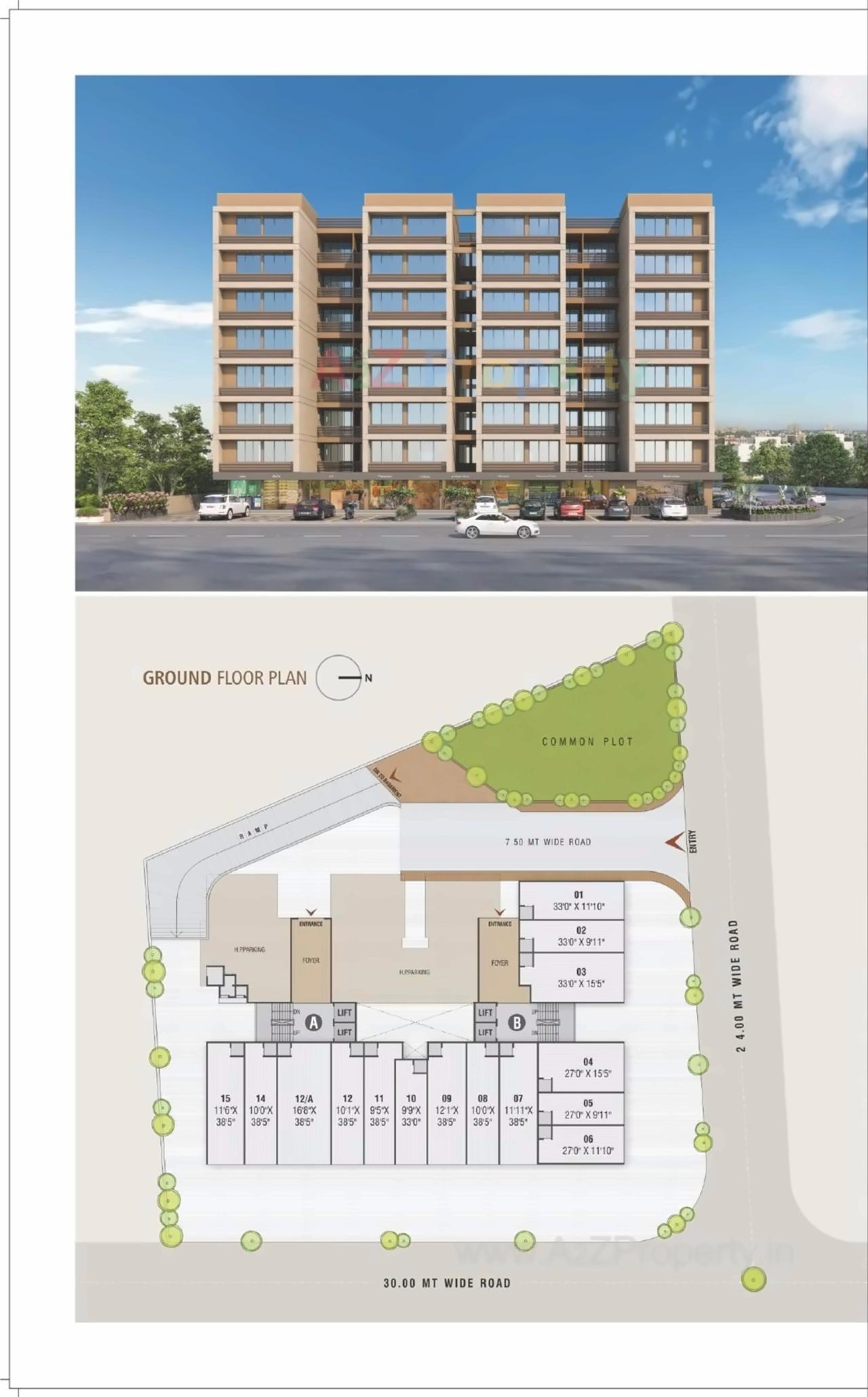 Layout of real estate project Samruddh Sky located at Singrva, Ahmedabad, Gujarat