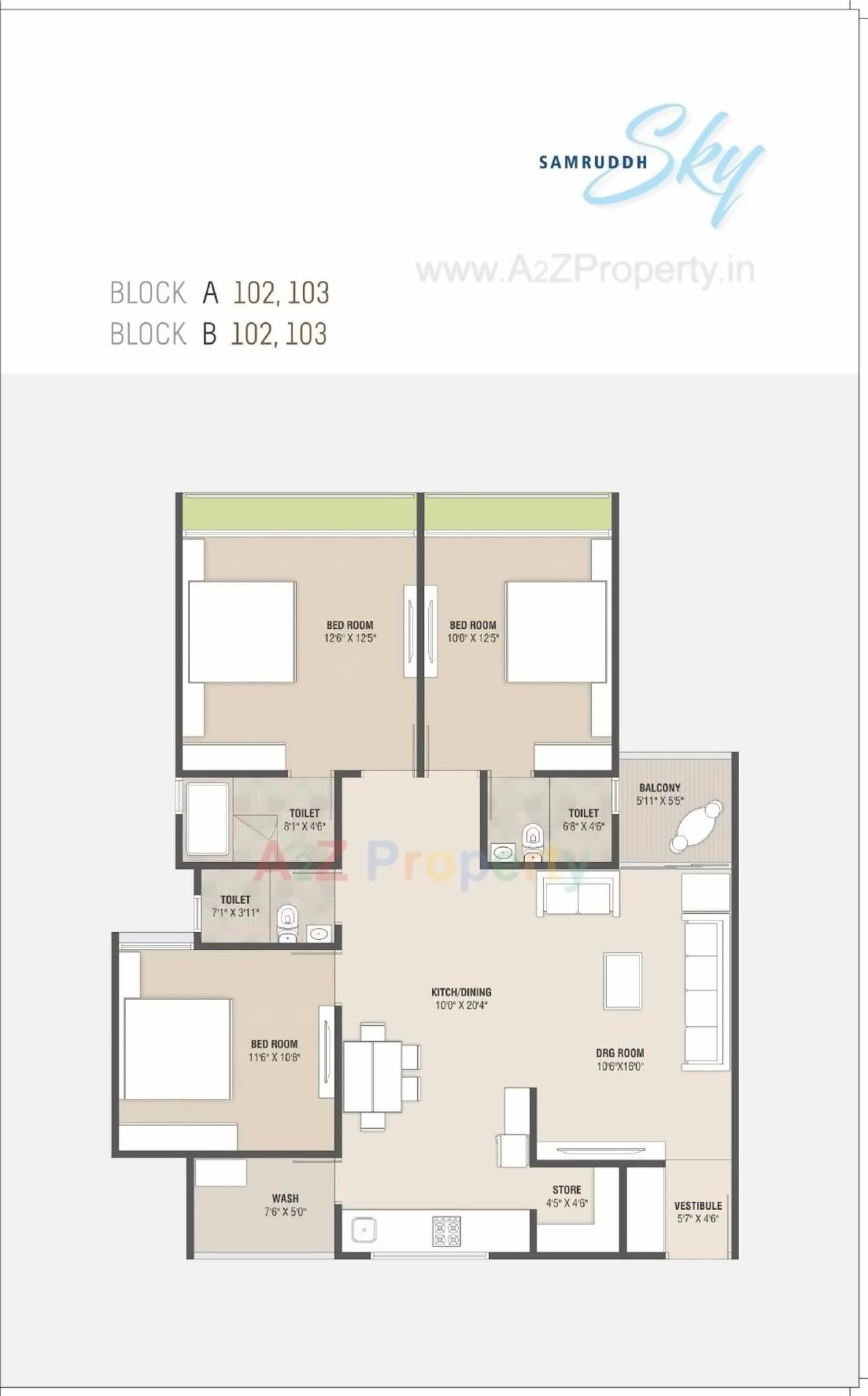 Layout of real estate project Samruddh Sky located at Singrva, Ahmedabad, Gujarat