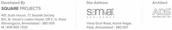  of real estate project Samvat Residency located at Paldi, Ahmedabad, Gujarat