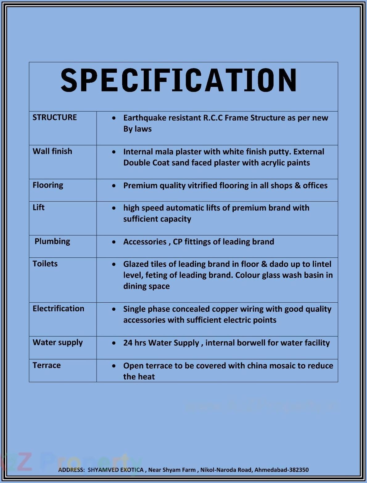 Project Specifications