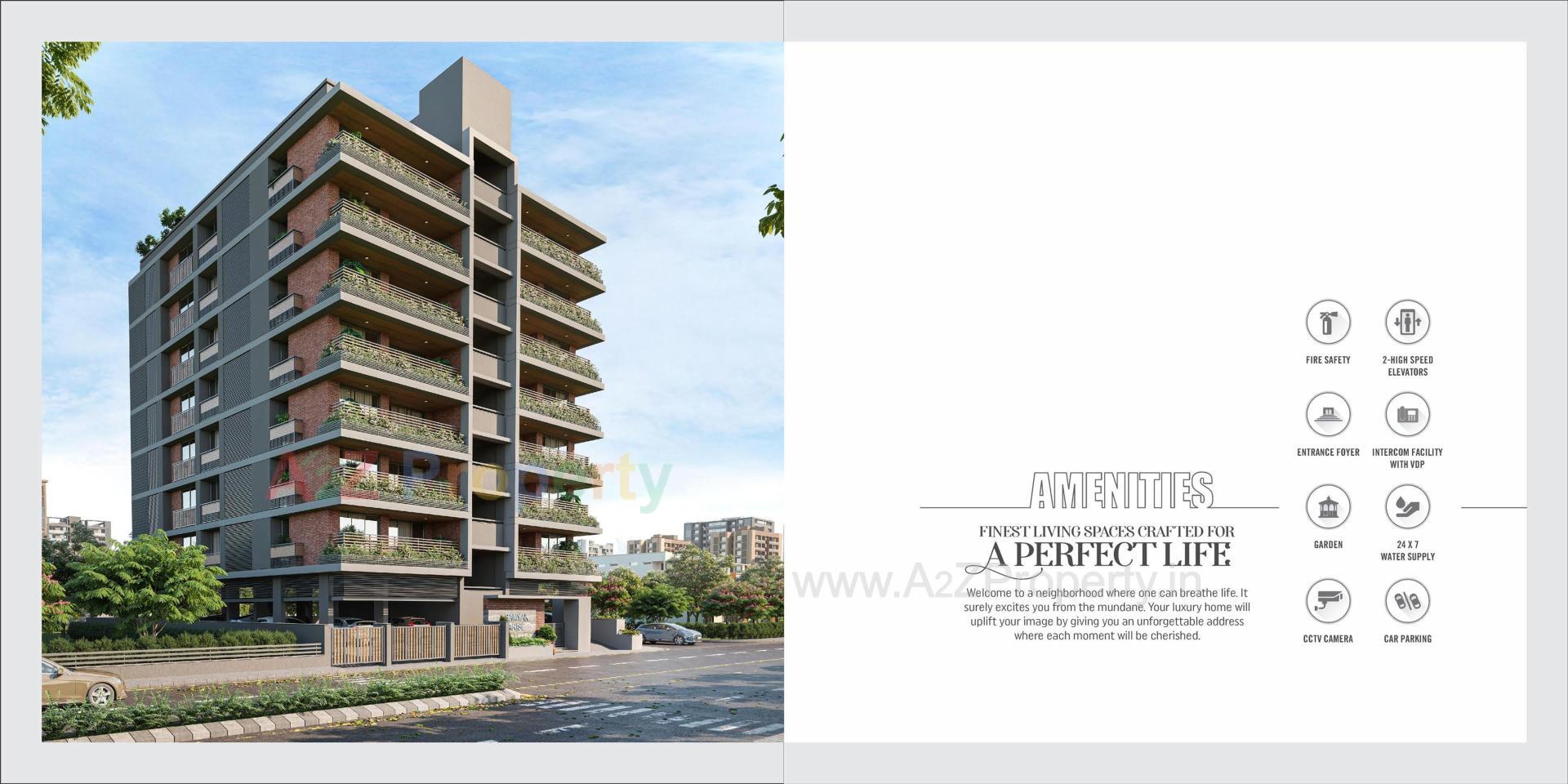 3D Elevation of real estate project Samyak Arise located at Shekpur-khanpur, Ahmedabad, Gujarat