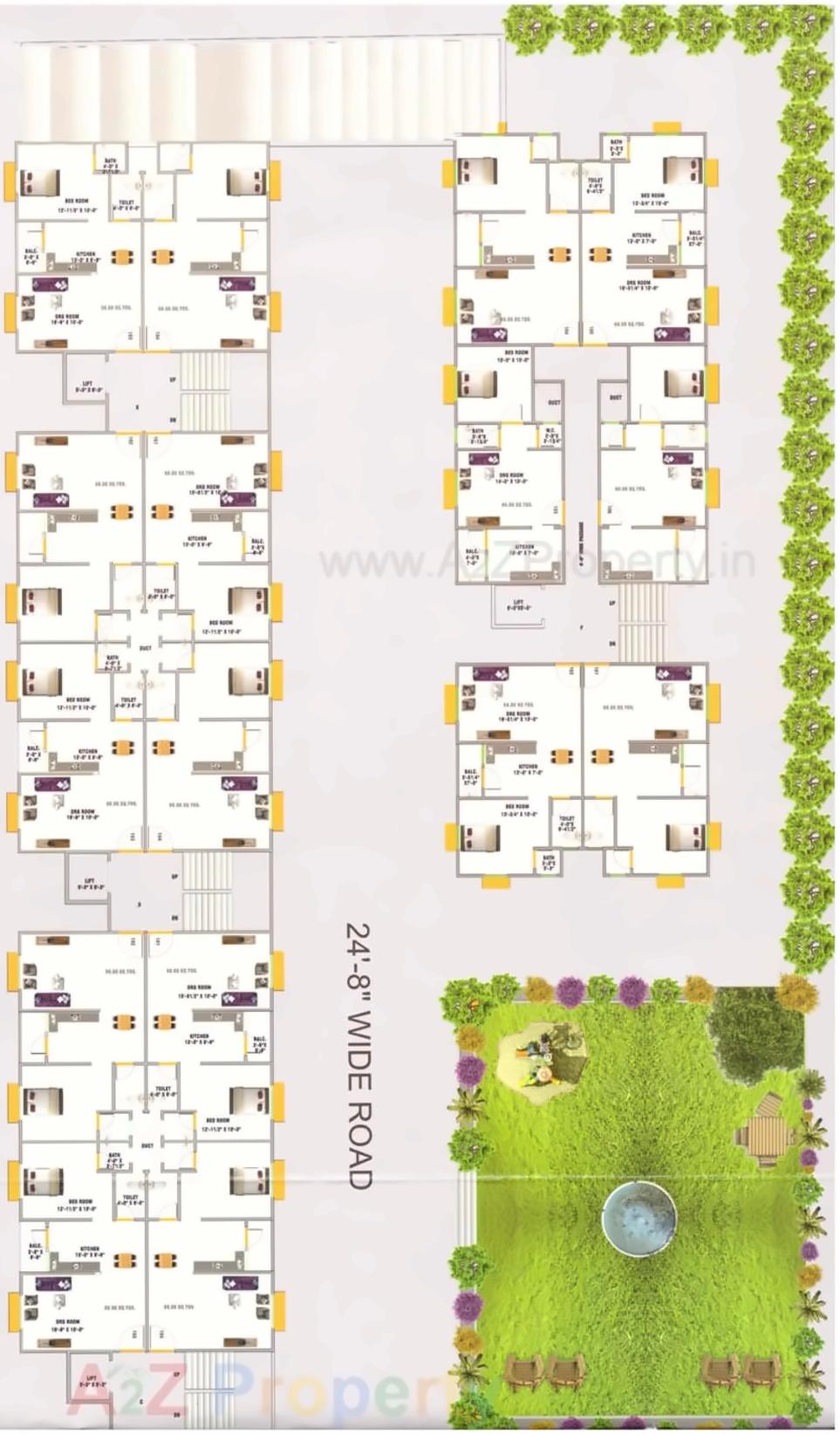 Layout of real estate project Samyak Galaxy located at City, Ahmedabad, Gujarat